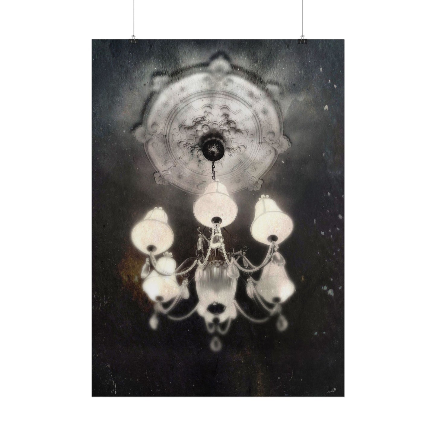 Haunted Chandelier Rolled Poster