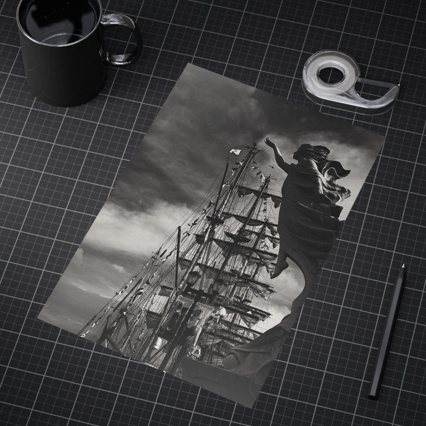 Hope and the Tall Ships Paper Print