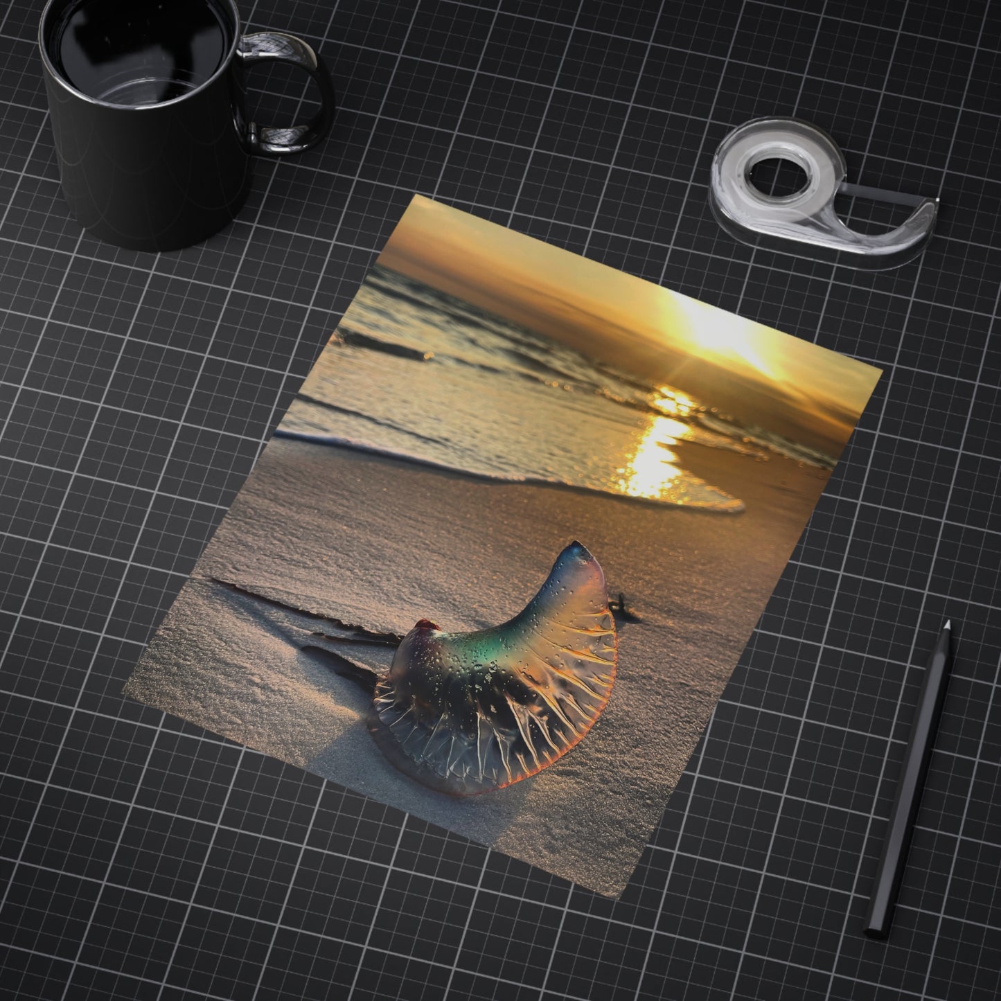 The Day The Moon Washed Ashore Paper Print