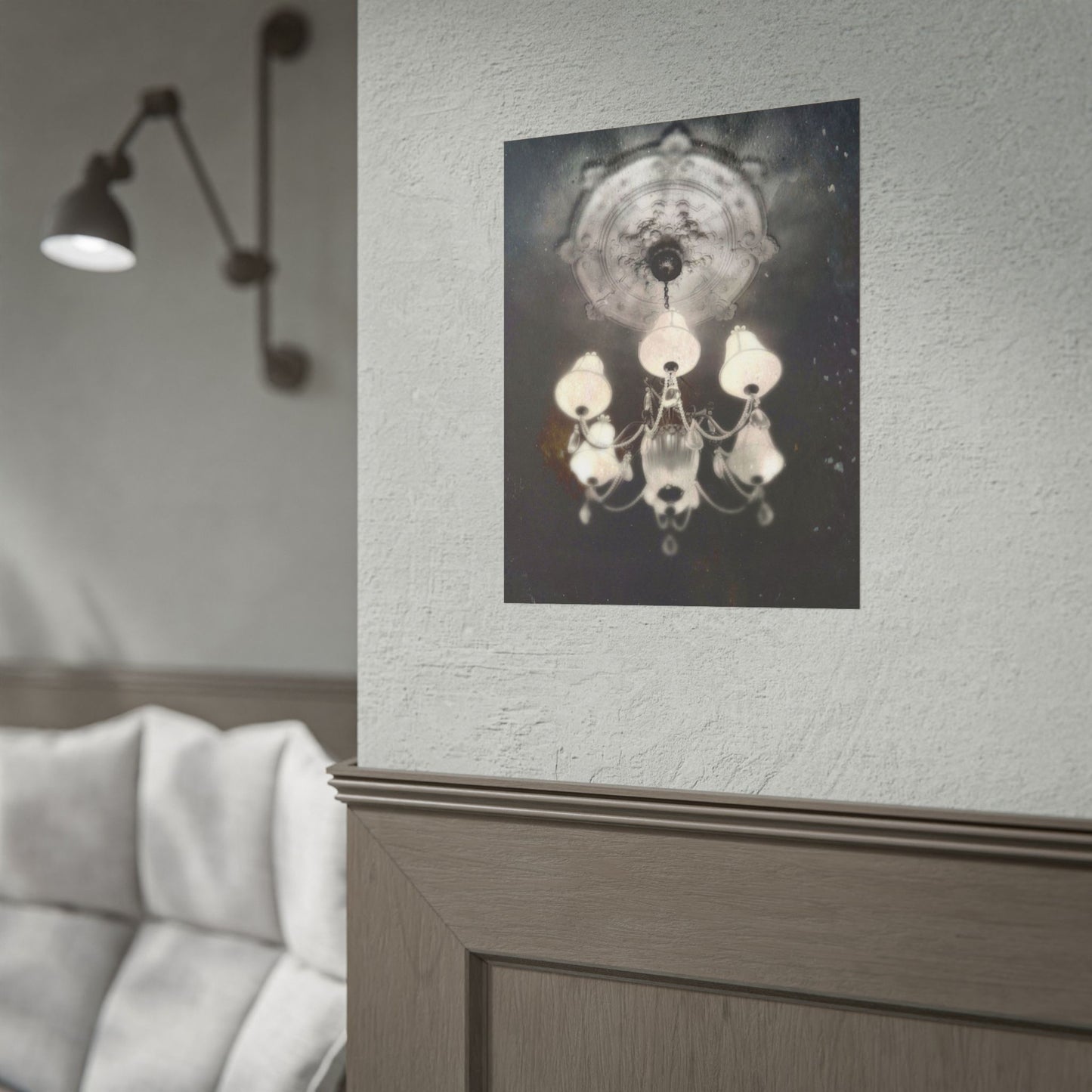 Haunted Chandelier Rolled Poster