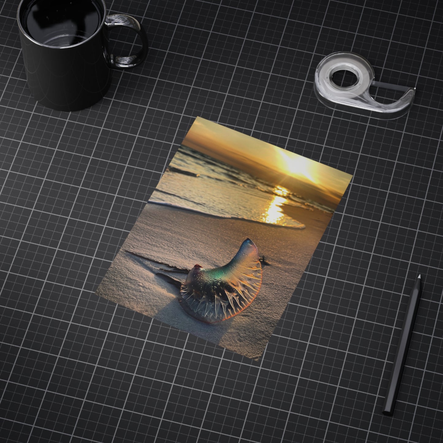 The Day The Moon Washed Ashore Paper Print
