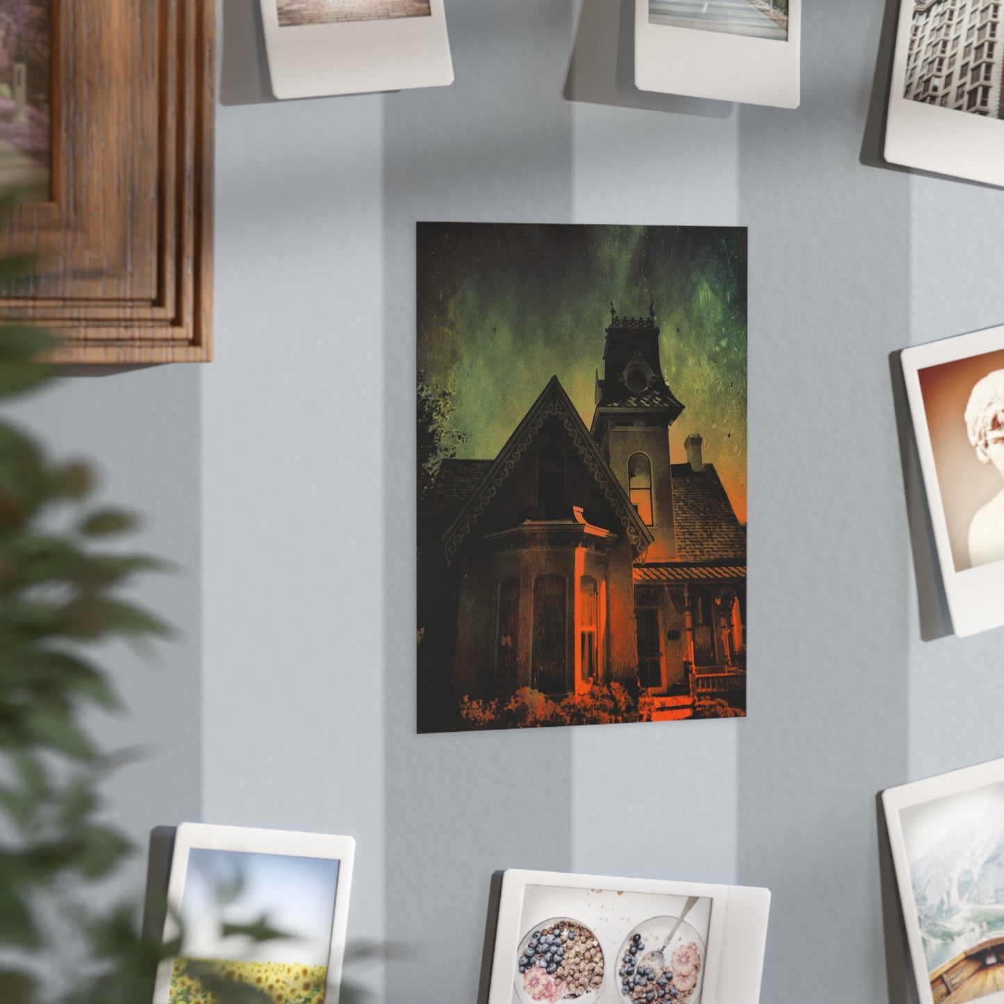The Old House On The Left Paper Print