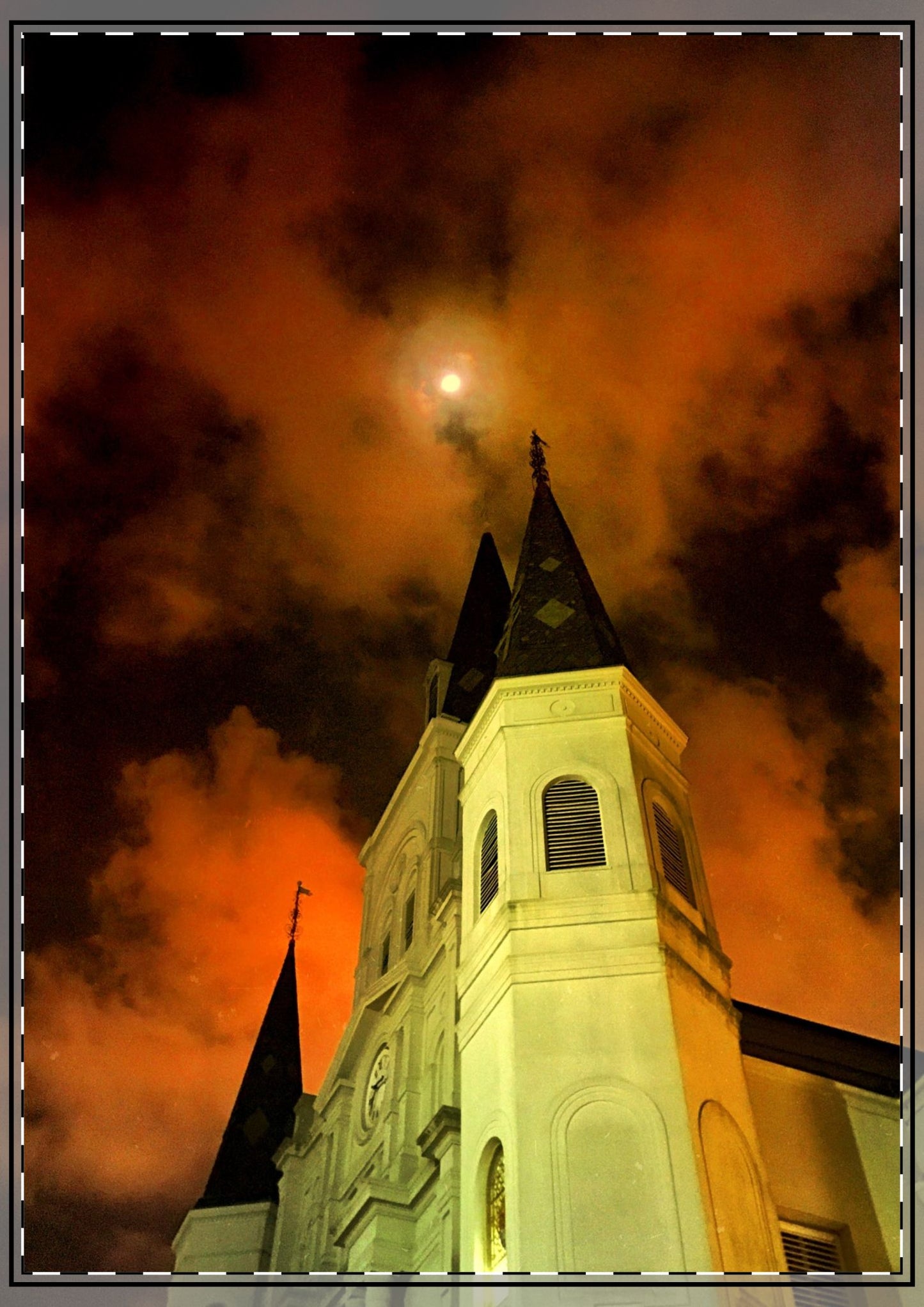 Moonrise Over St. Louis (V.2) Flat Greeting Cards (envelopes included)