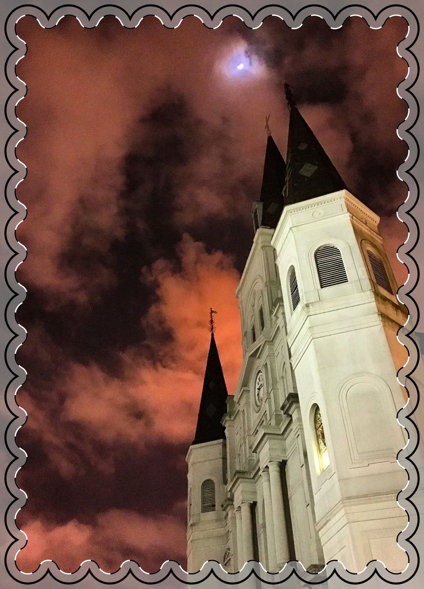 Moonrise Over St. Louis Flat Greeting Cards (envelopes included)