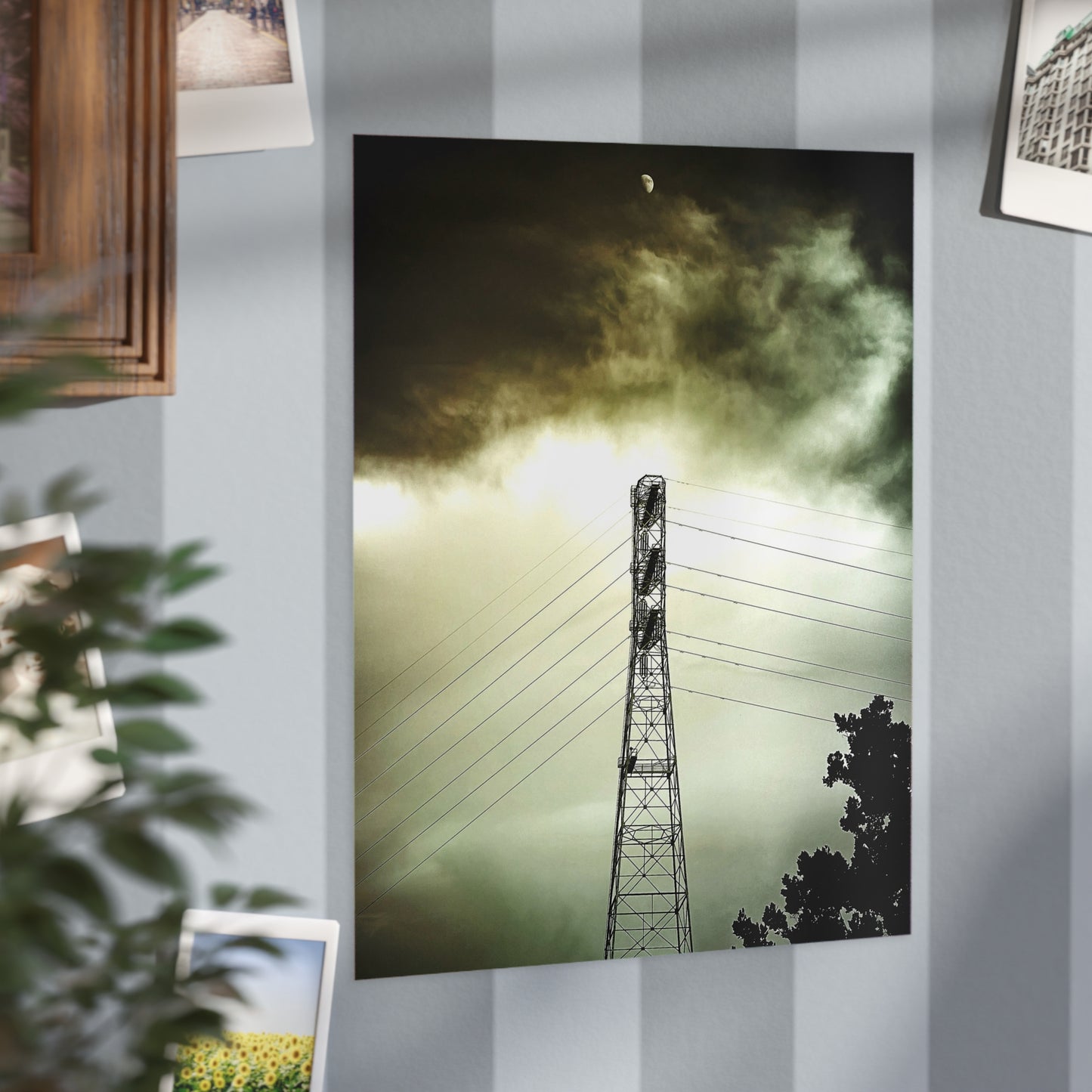 The Moon and the Tower Paper Print
