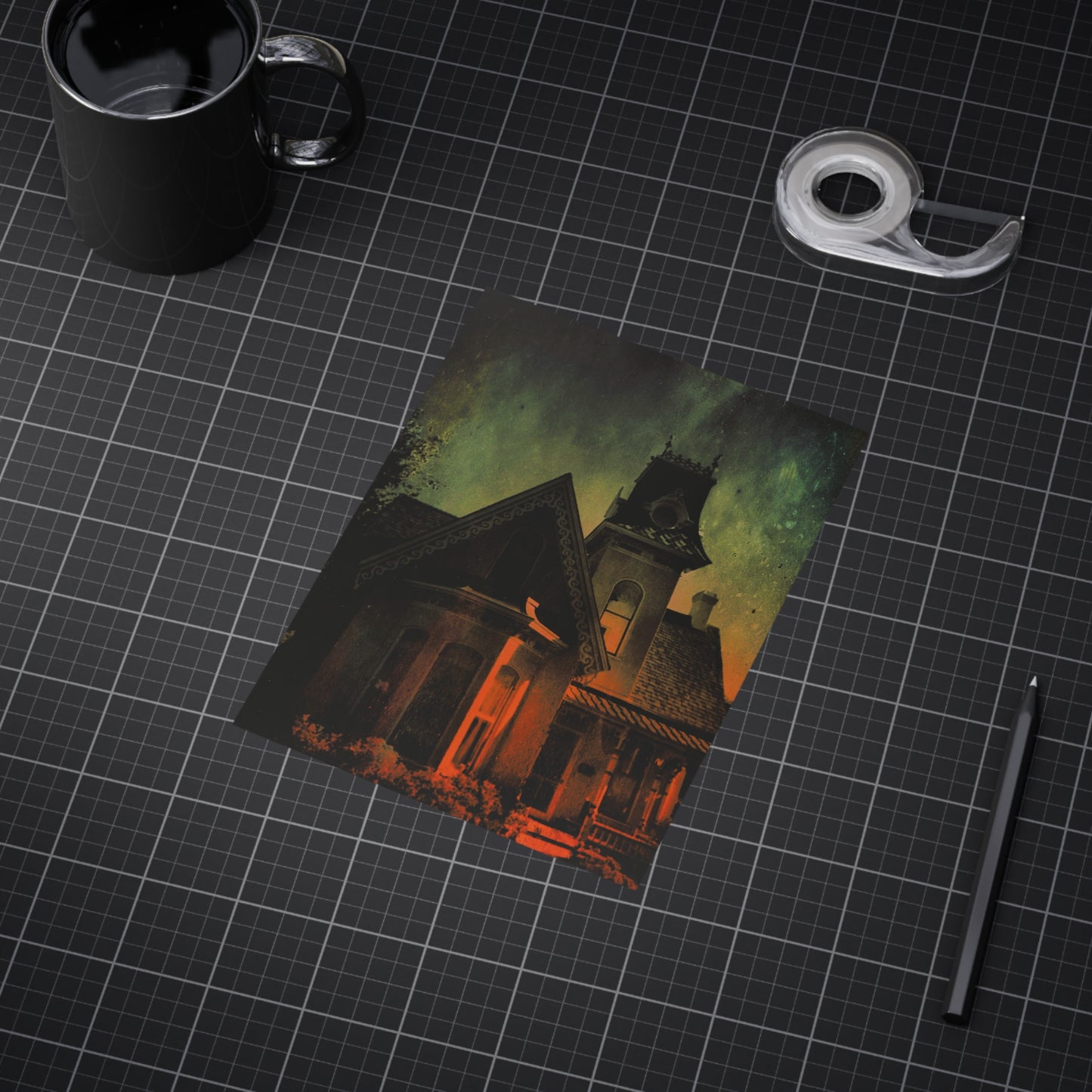 The Old House On The Left Paper Print
