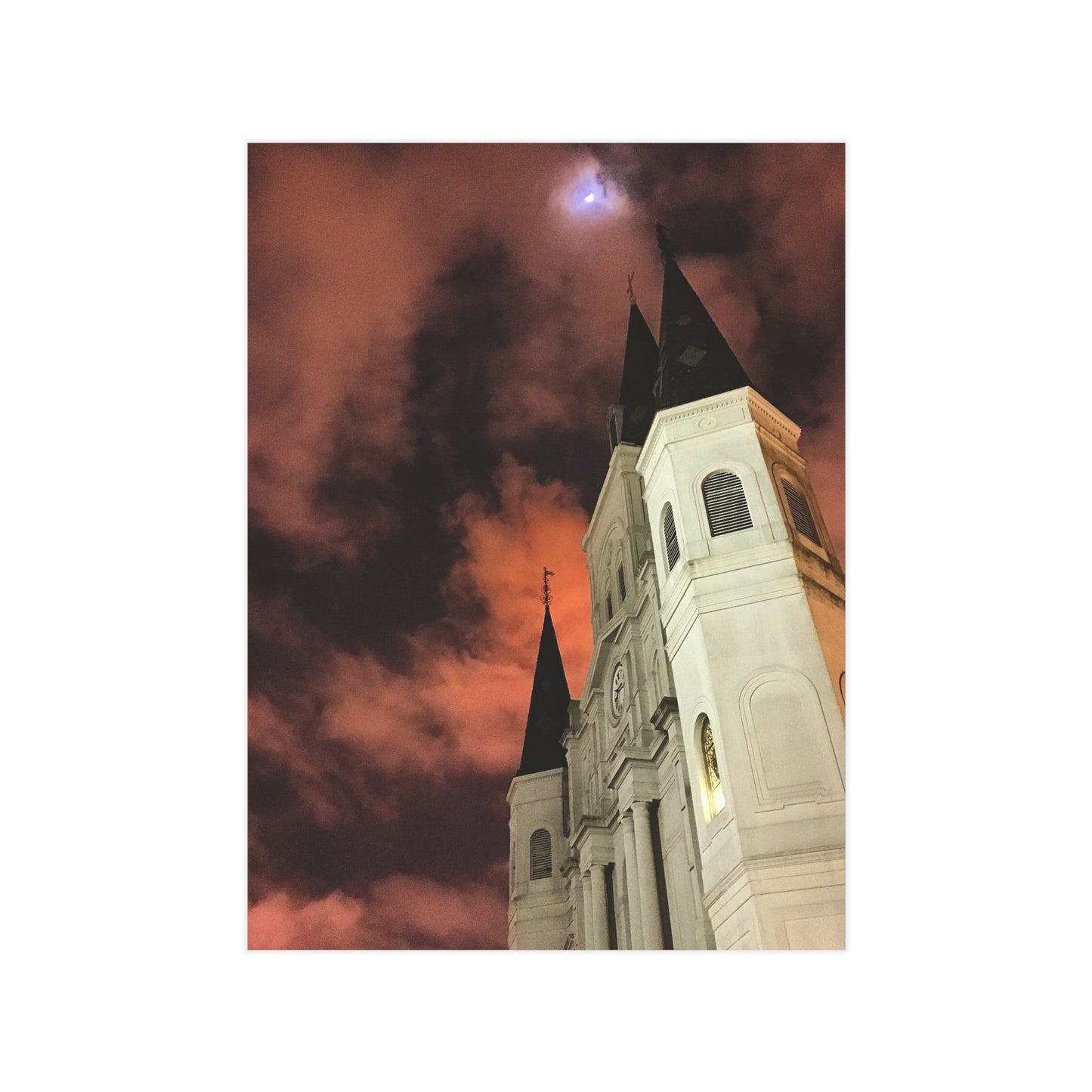 Moonrise Over St. Louis Paper Print