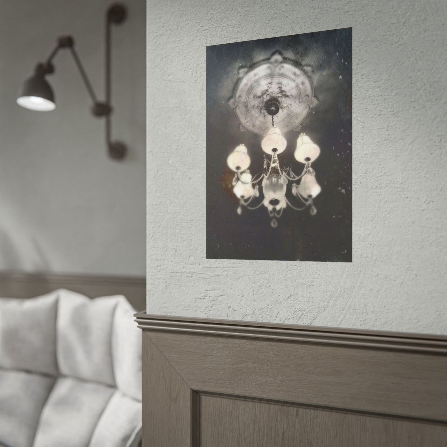 Haunted Chandelier Rolled Poster