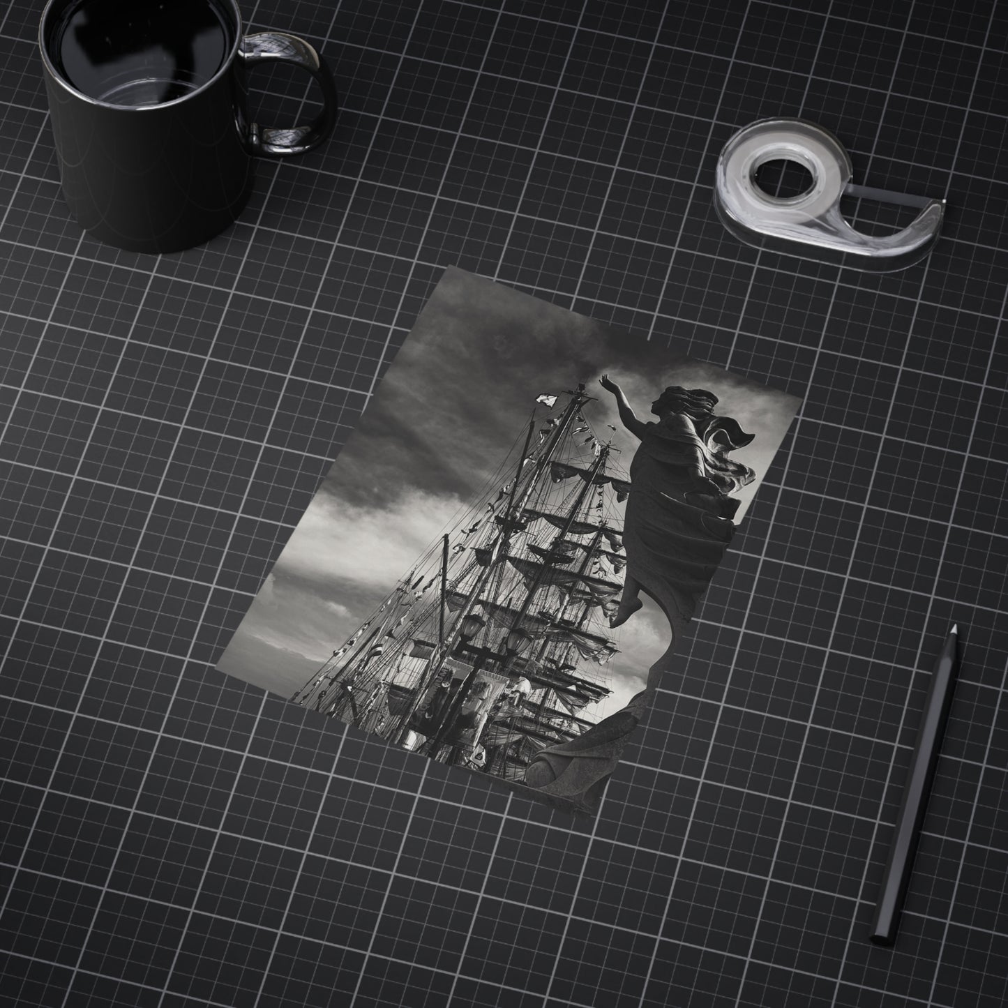 Hope and the Tall Ships Paper Print