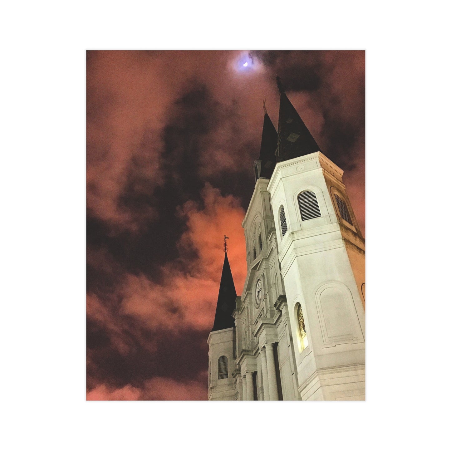 Moonrise Over St. Louis Paper Print