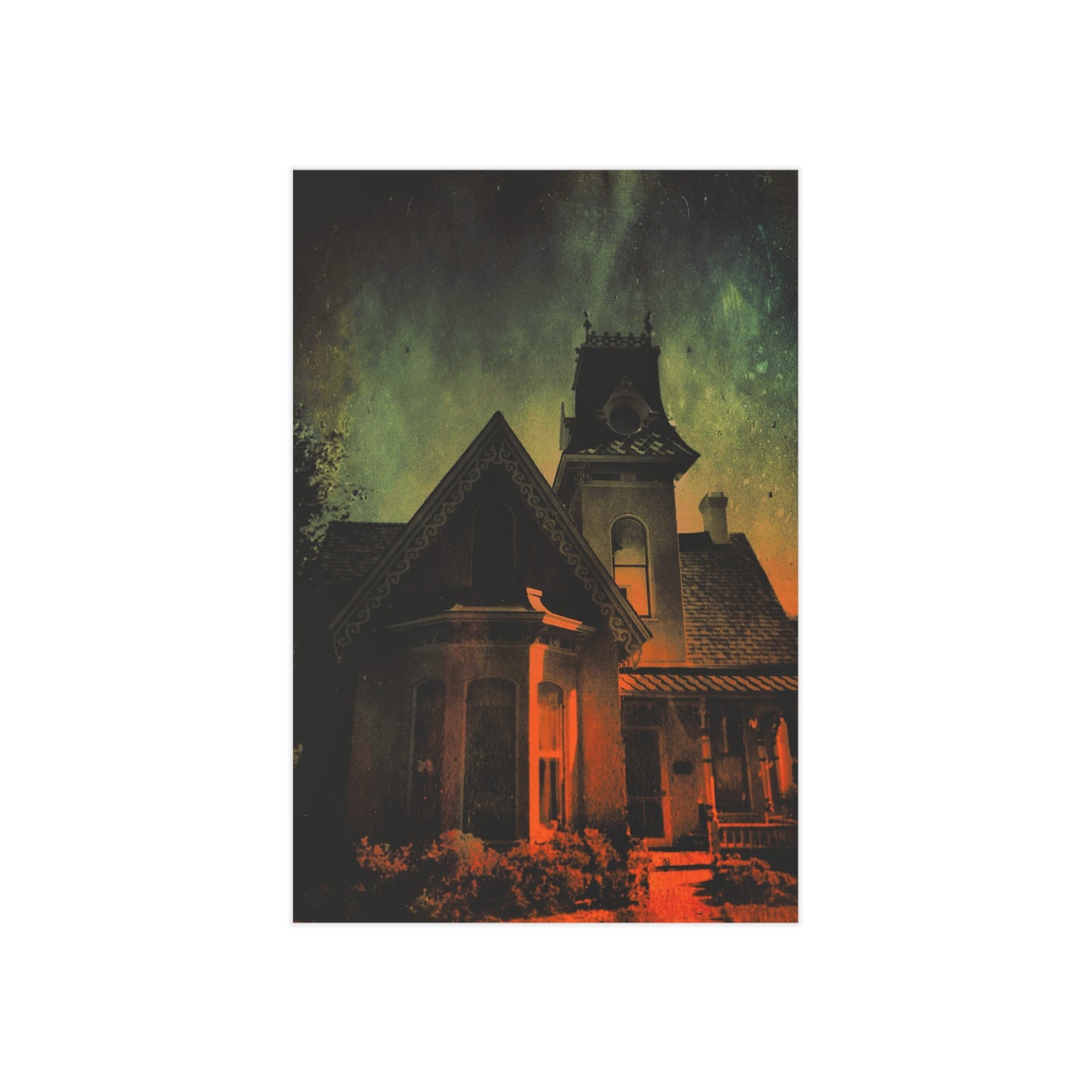 The Old House On The Left Paper Print