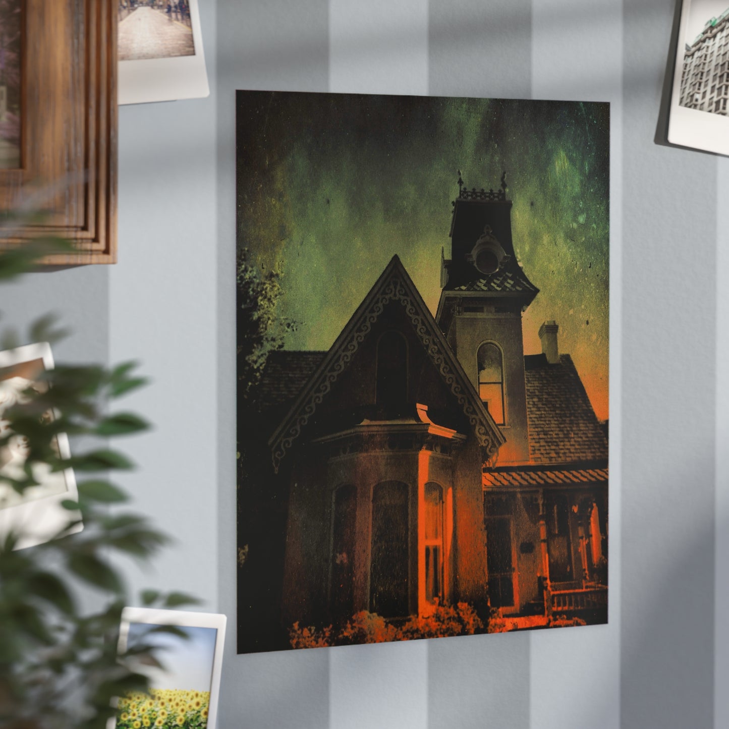The Old House On The Left Paper Print