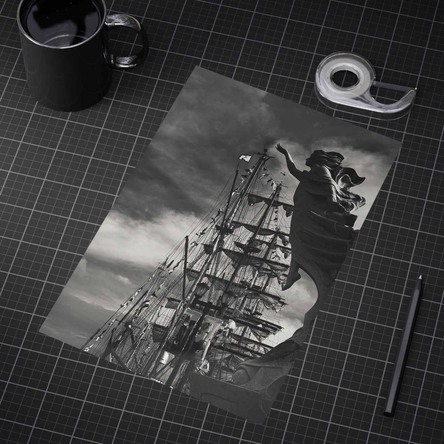 Hope and the Tall Ships Paper Print