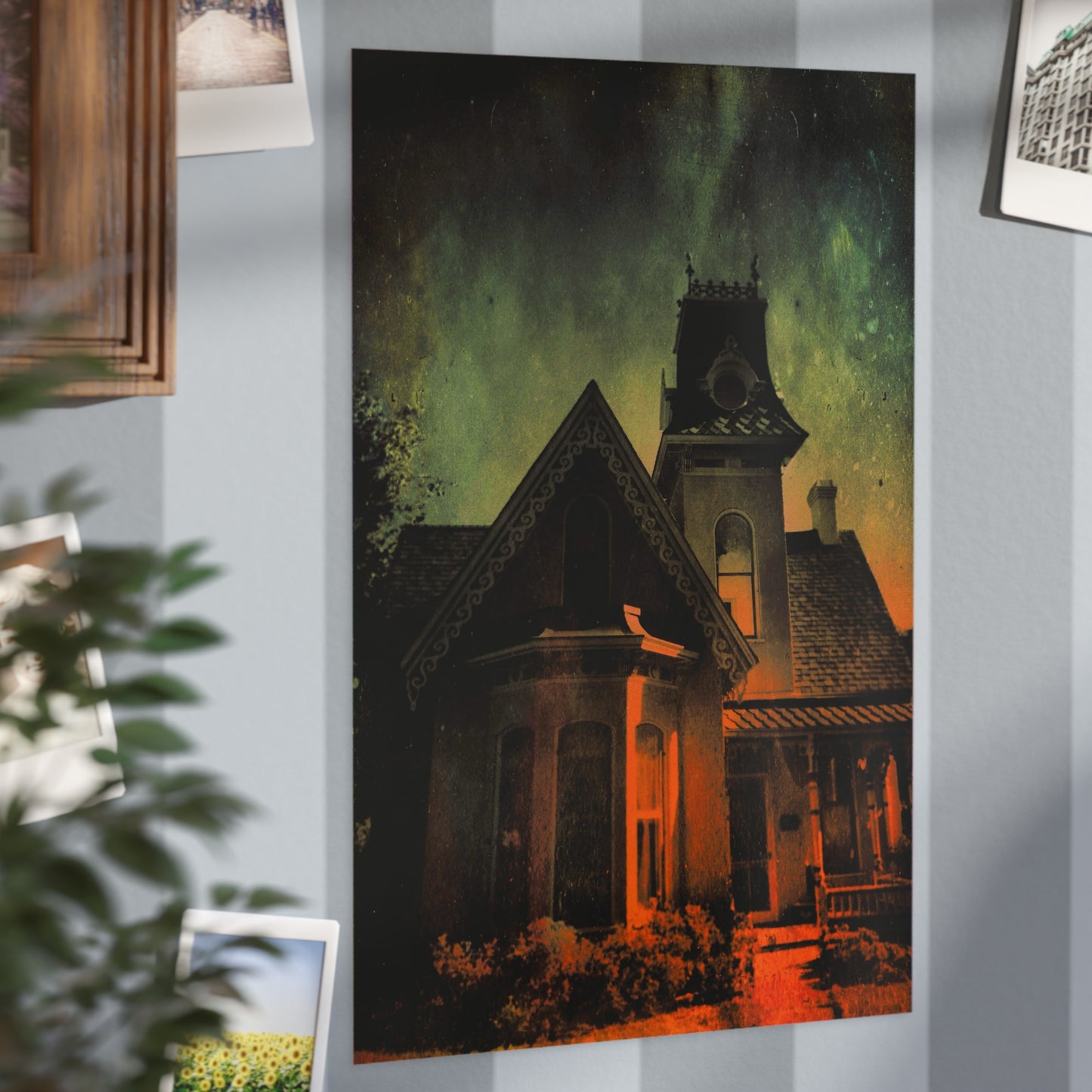 The Old House On The Left Paper Print