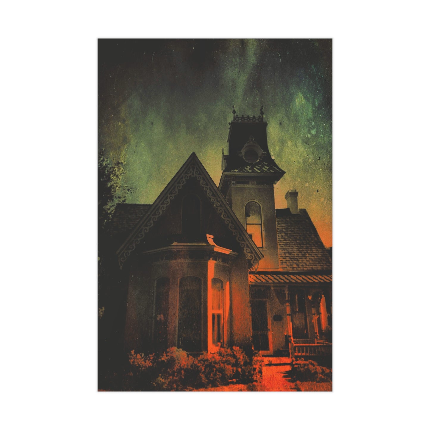 The Old House On The Left Paper Print