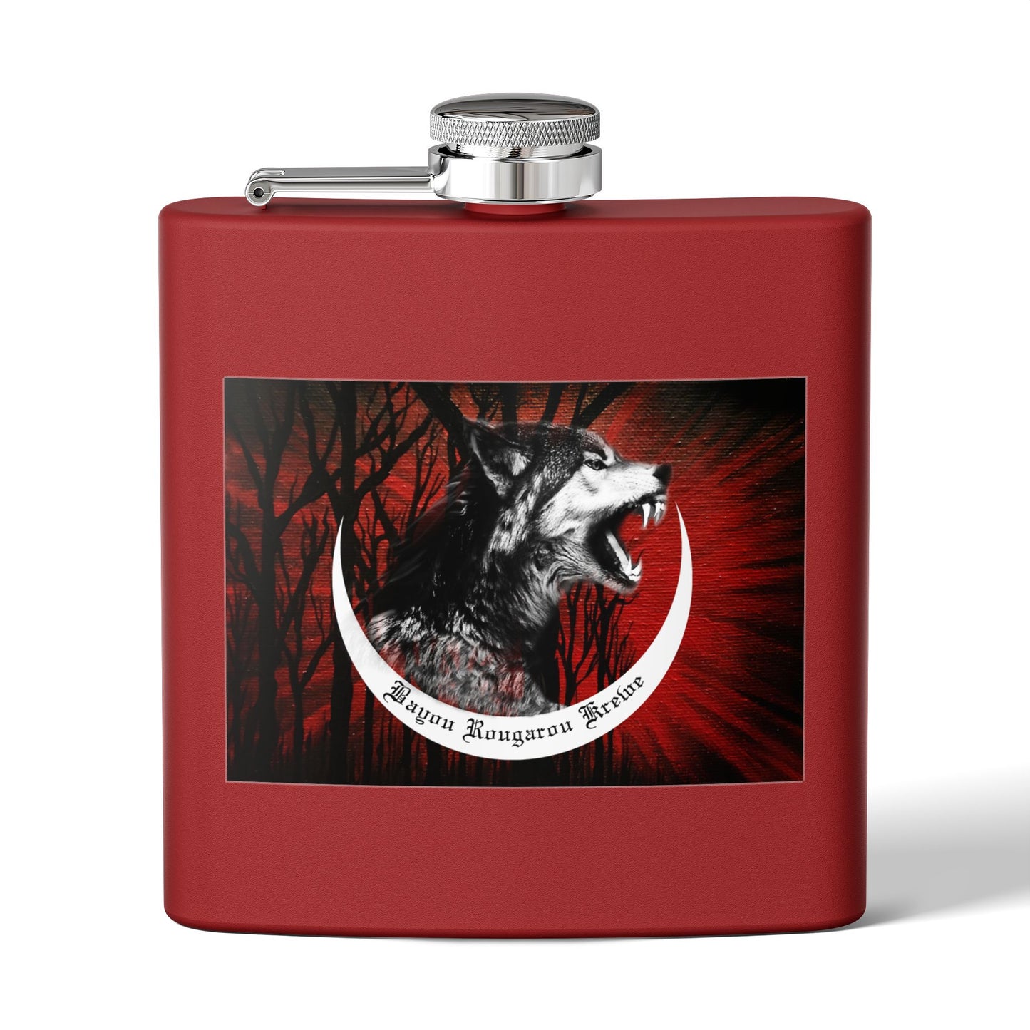 Bayou Rougarou Krewe Stainless Steel Flask, 6oz