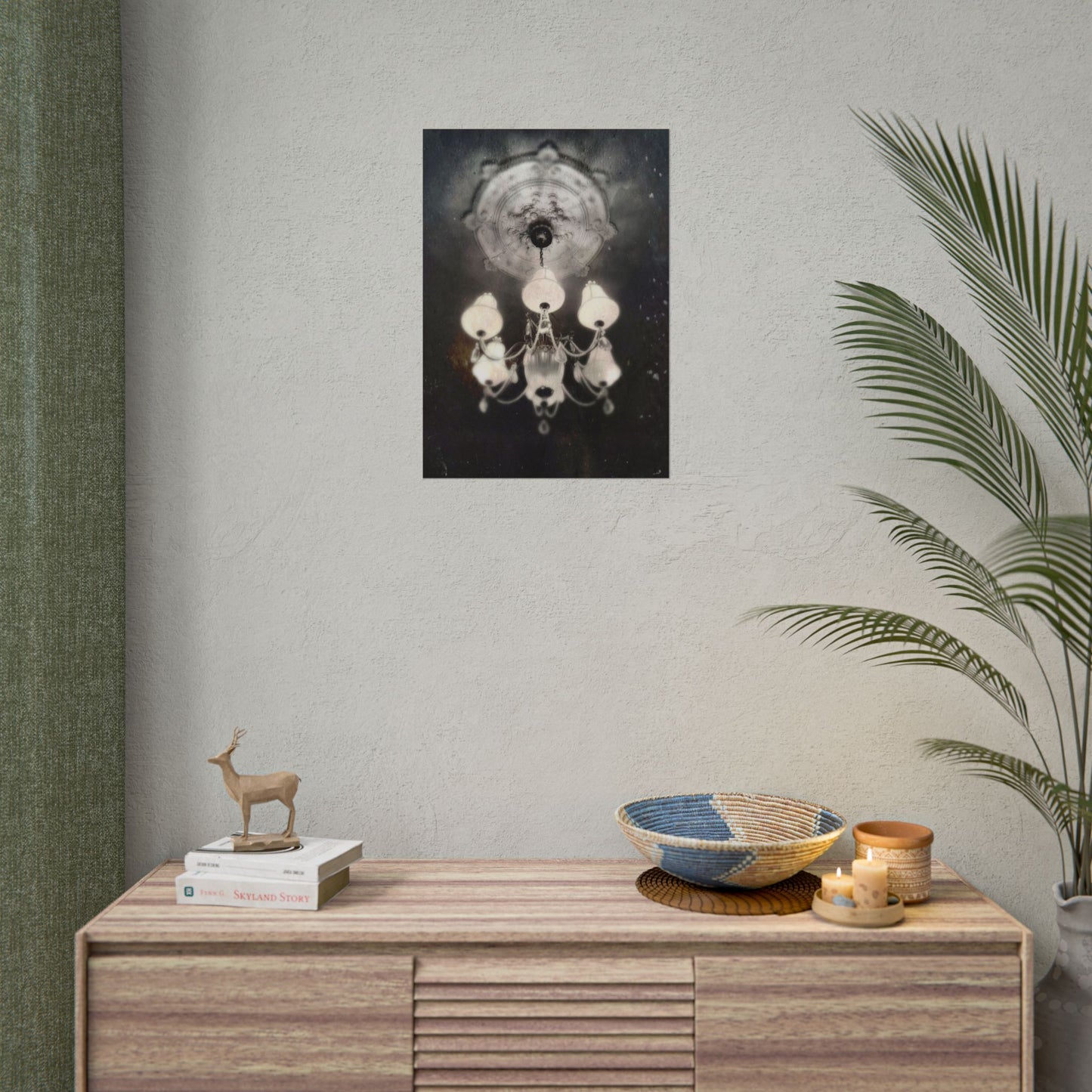 Haunted Chandelier Rolled Poster