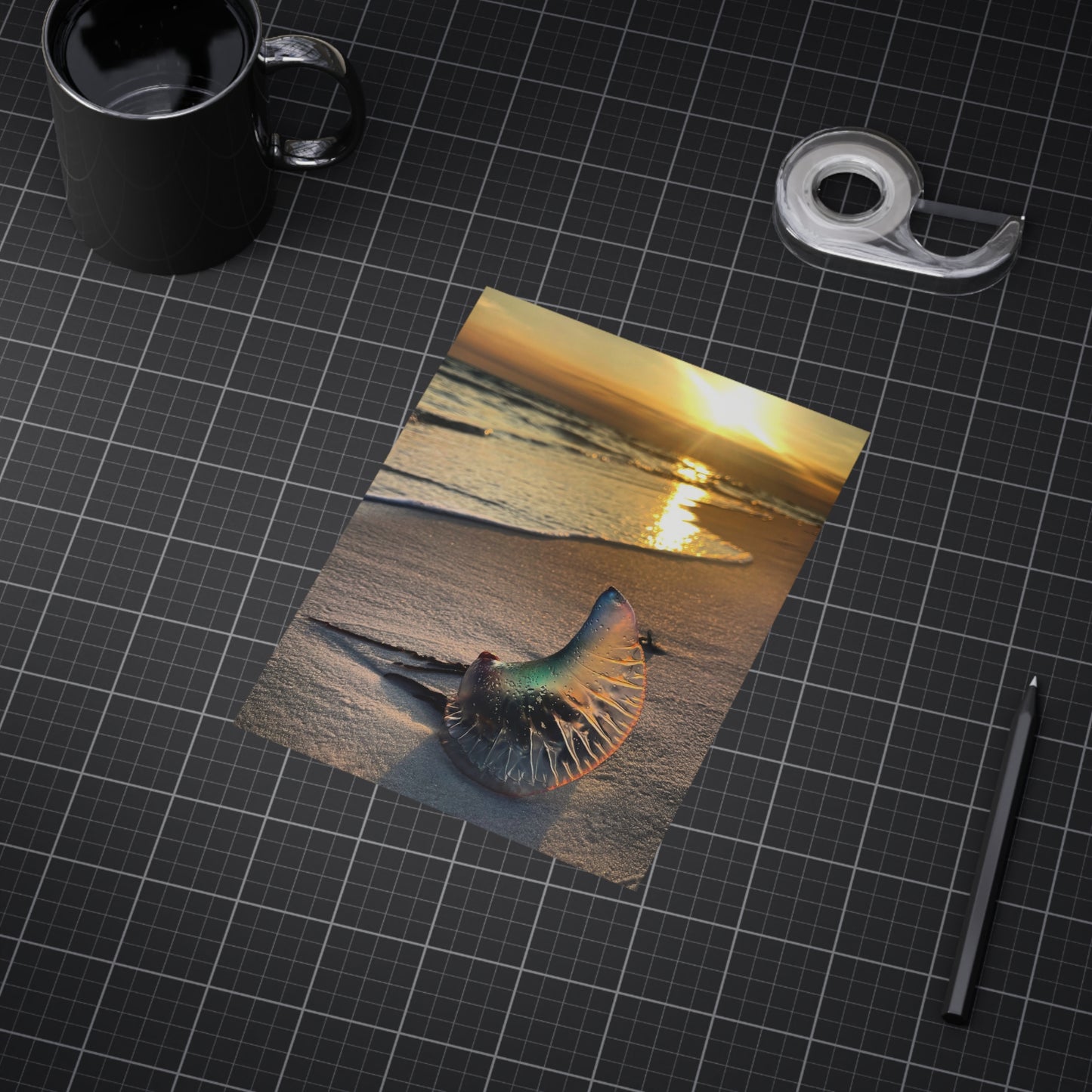 The Day The Moon Washed Ashore Paper Print
