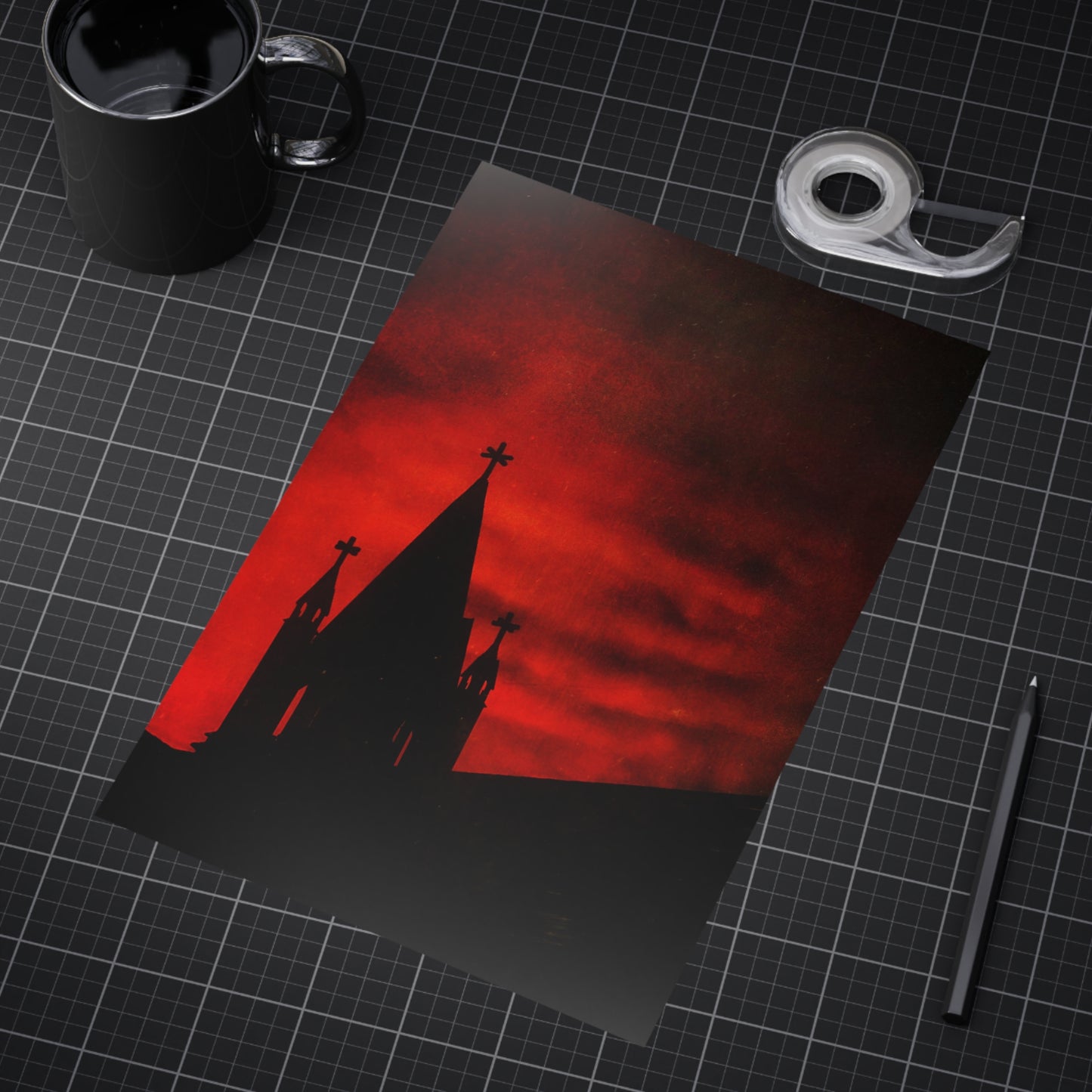 Blood Dusk Paper Print