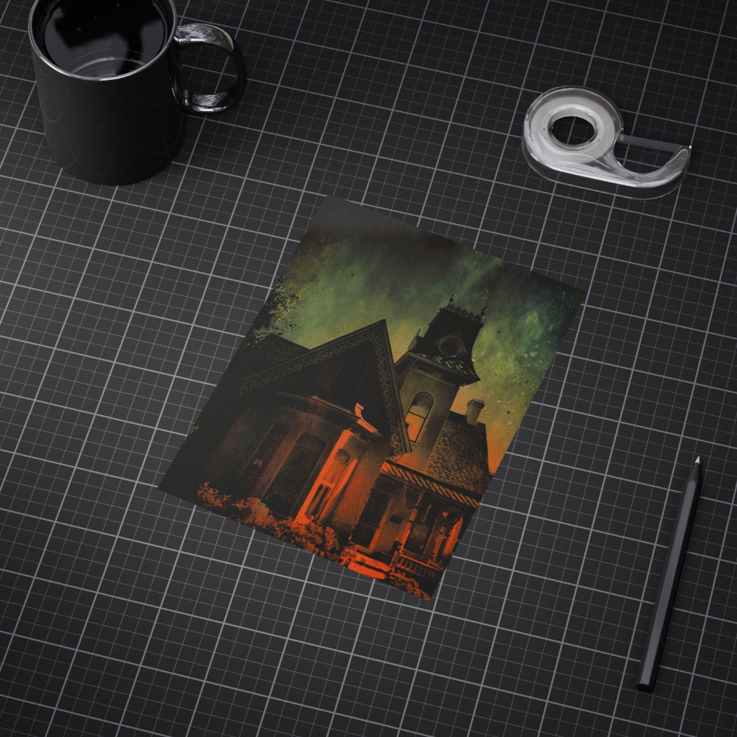 The Old House On The Left Paper Print