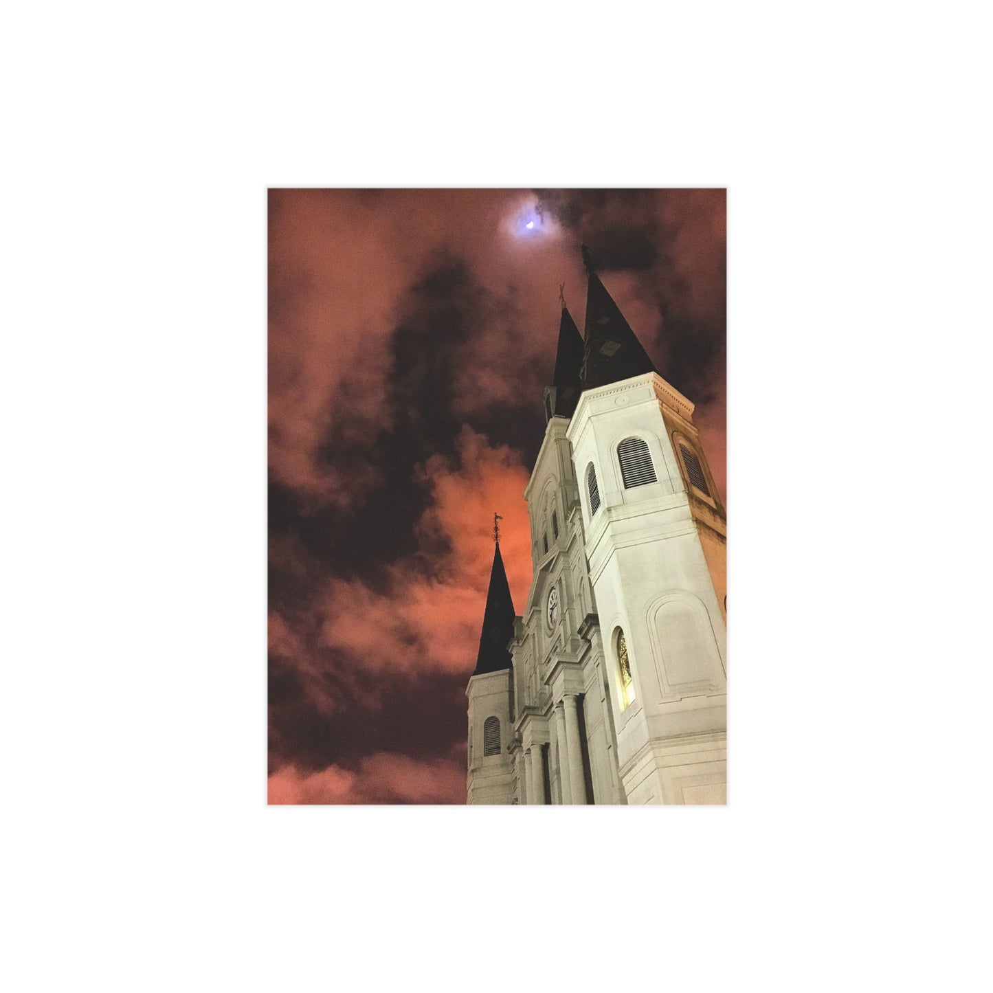 Moonrise Over St. Louis Paper Print