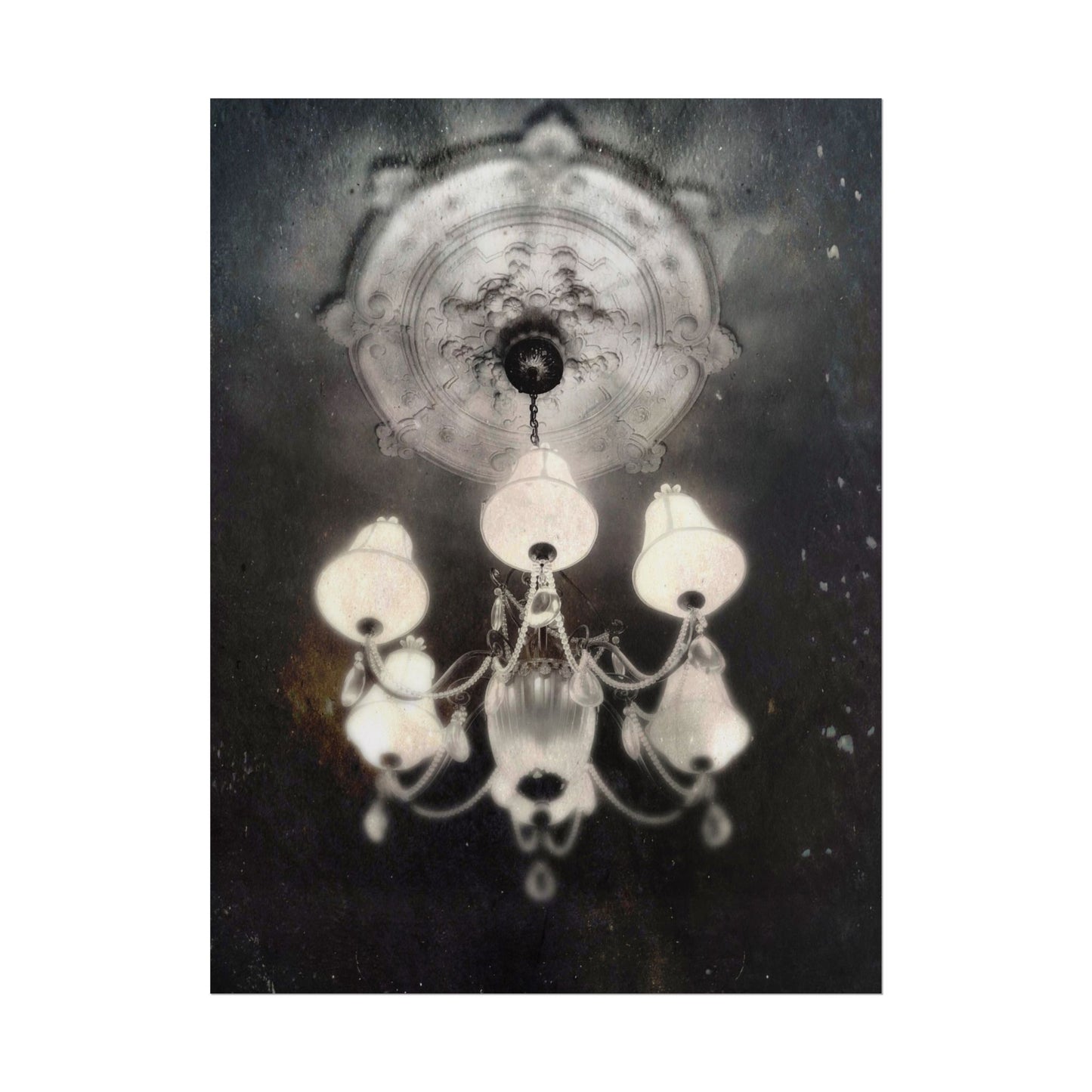 Haunted Chandelier Rolled Poster