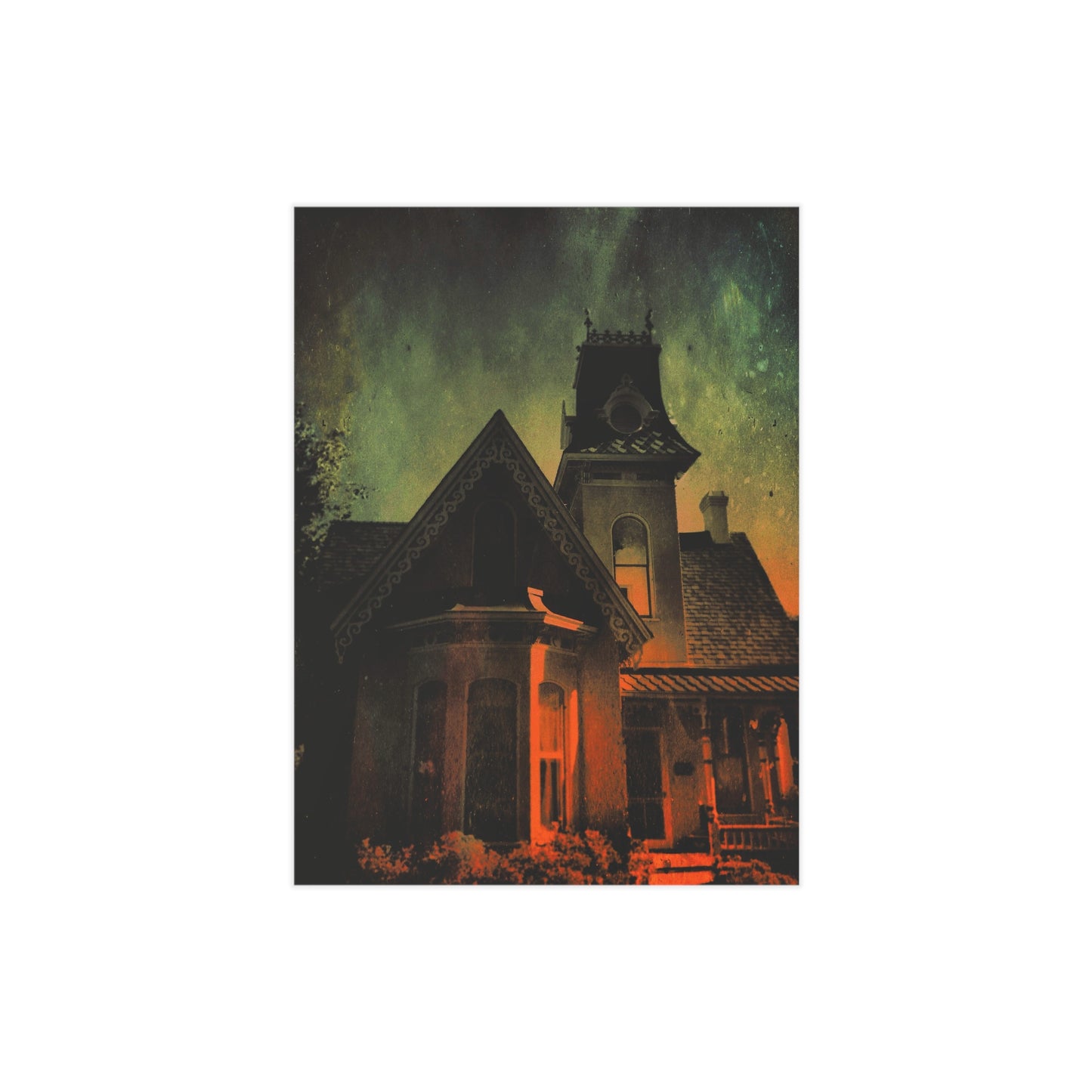 The Old House On The Left Paper Print