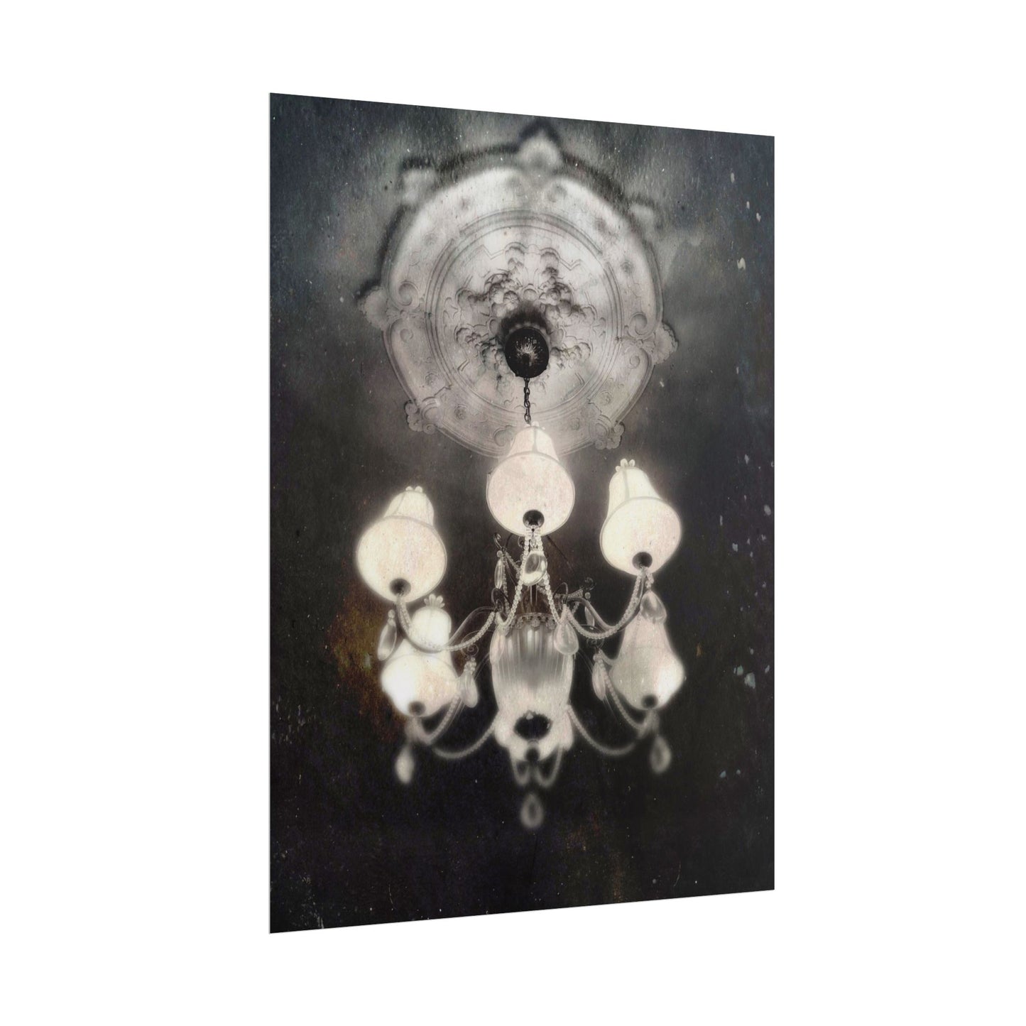 Haunted Chandelier Rolled Poster