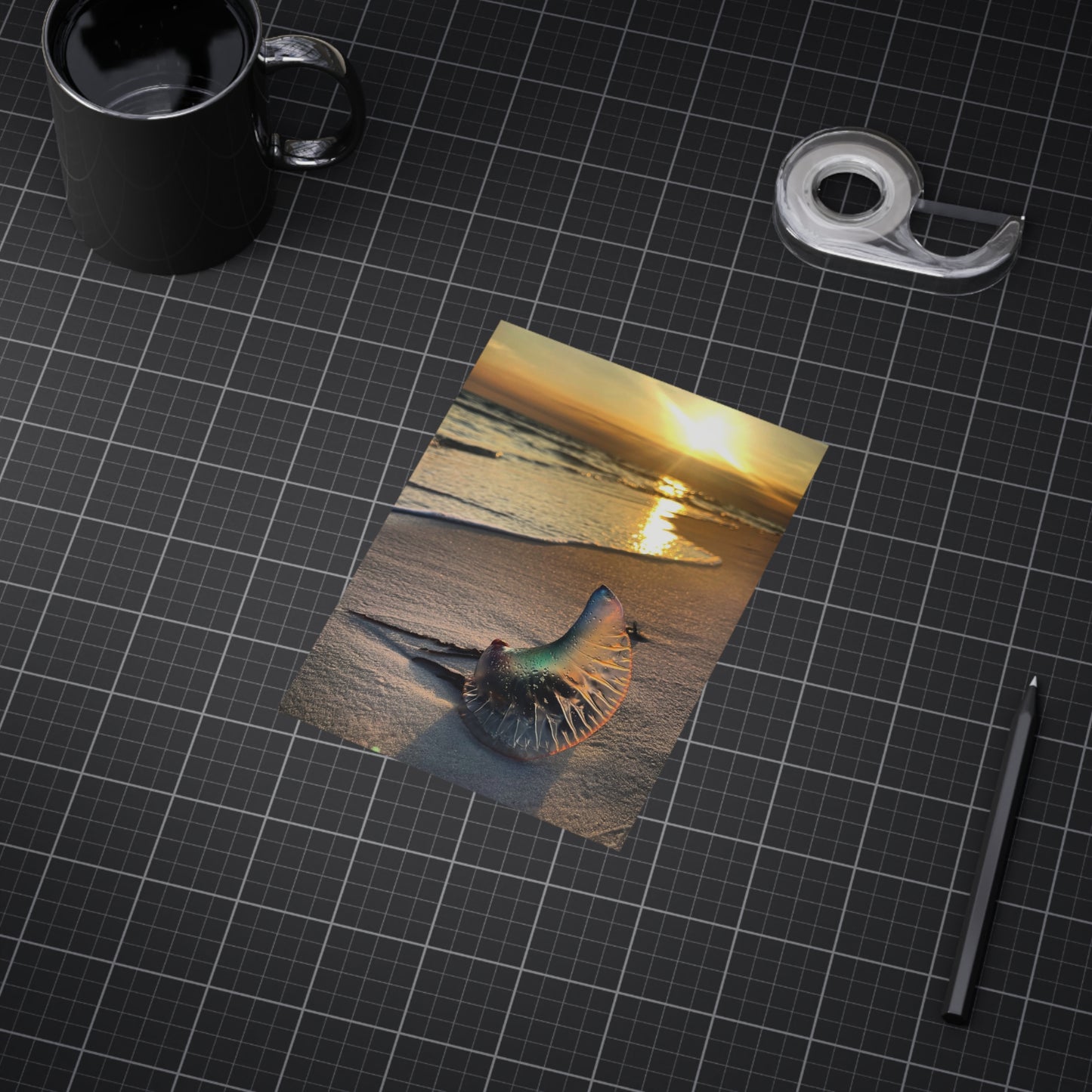 The Day The Moon Washed Ashore Paper Print