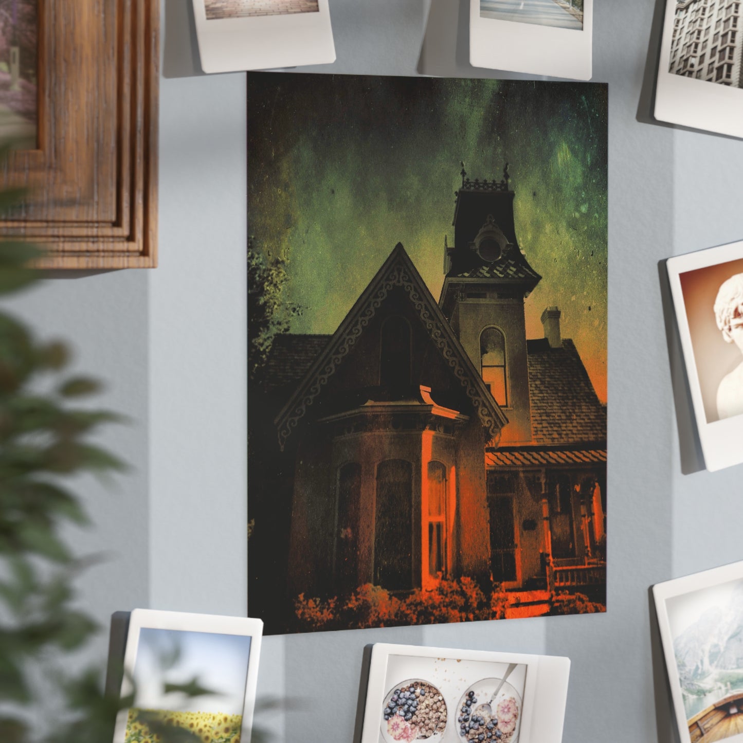 The Old House On The Left Paper Print