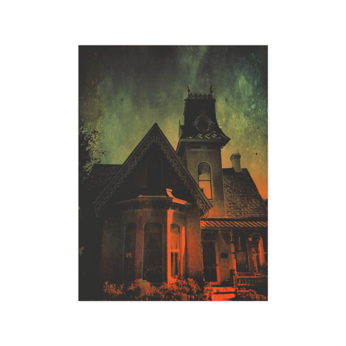 The Old House On The Left Paper Print