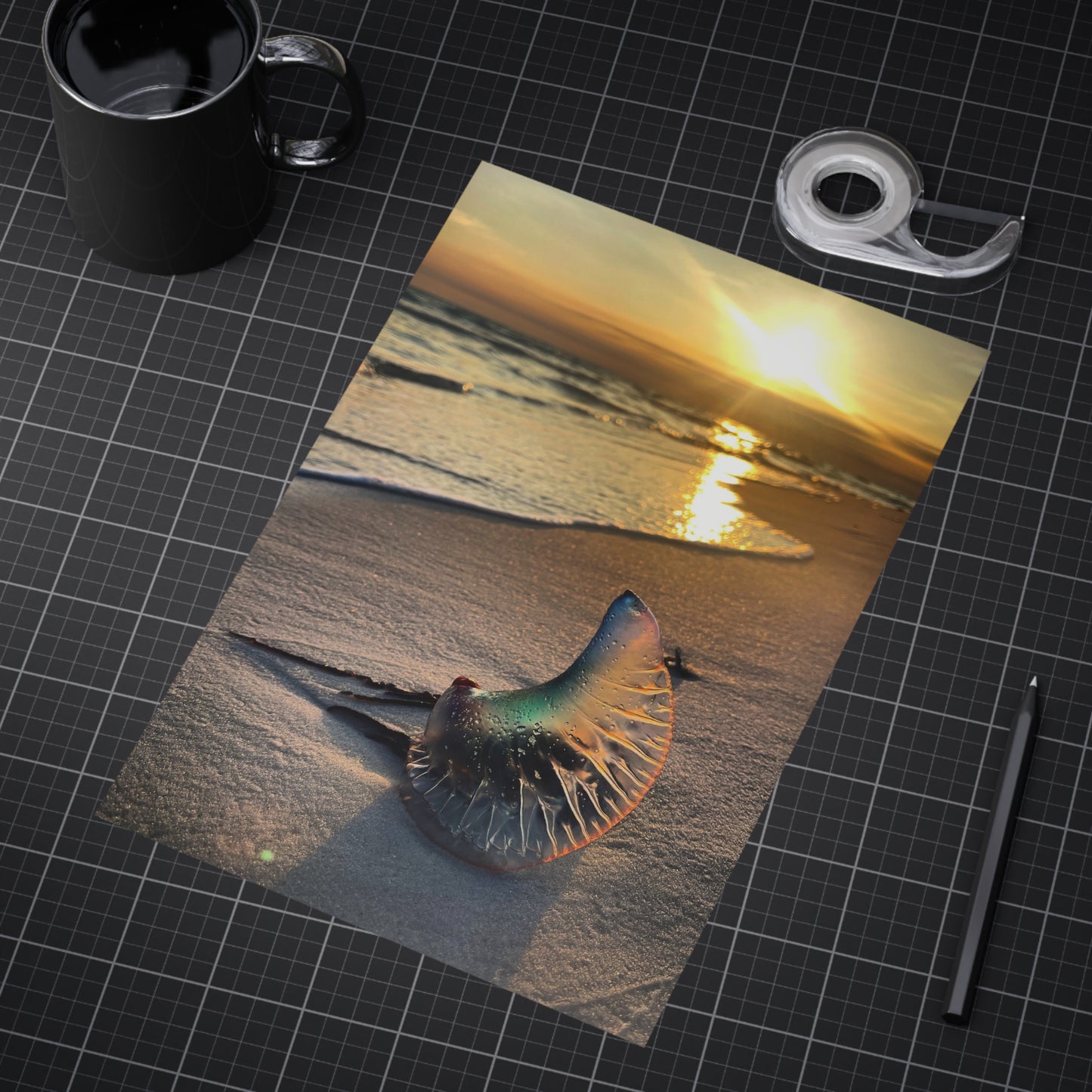 The Day The Moon Washed Ashore Paper Print
