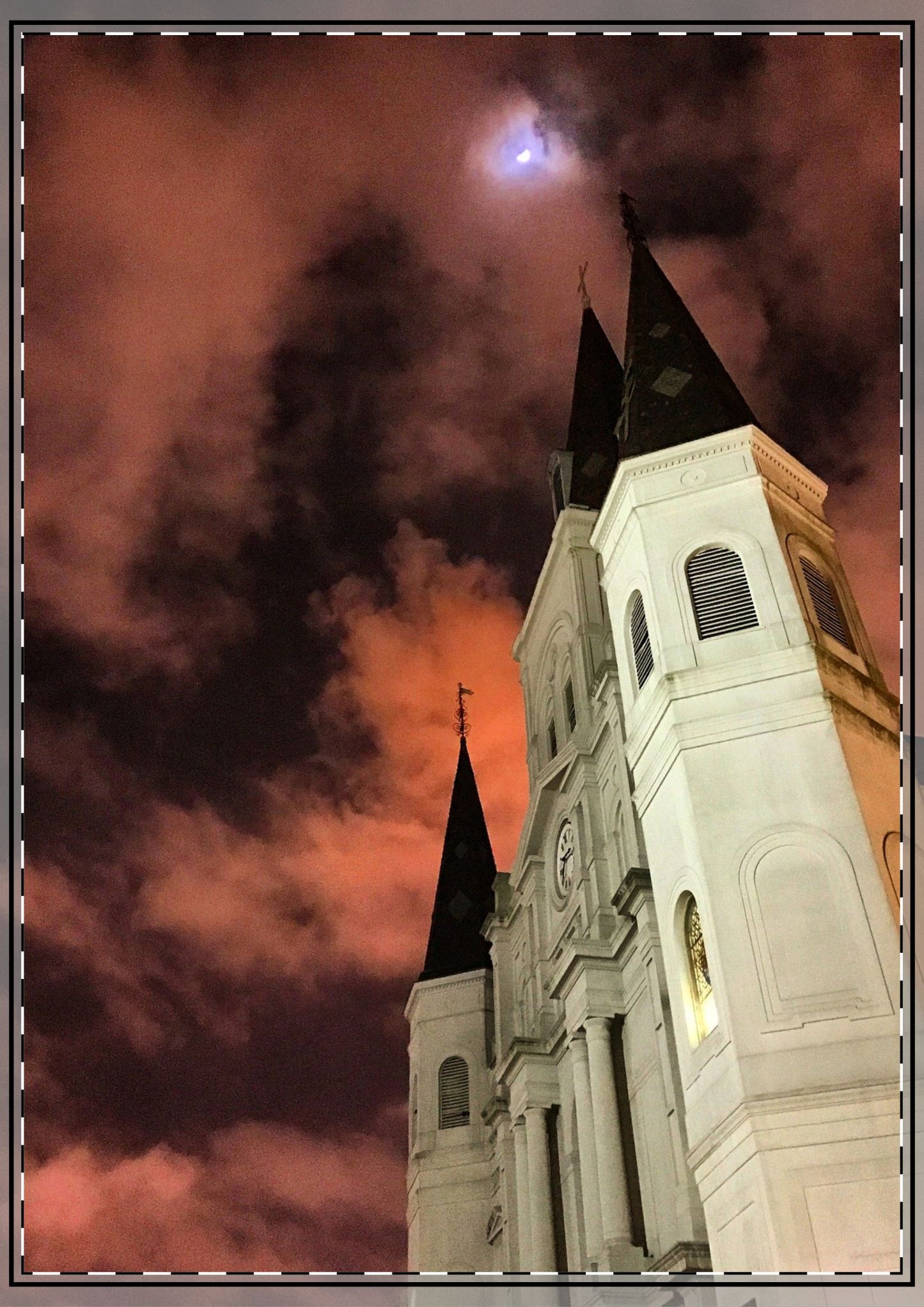 Moonrise Over St. Louis Flat Greeting Cards (envelopes included)