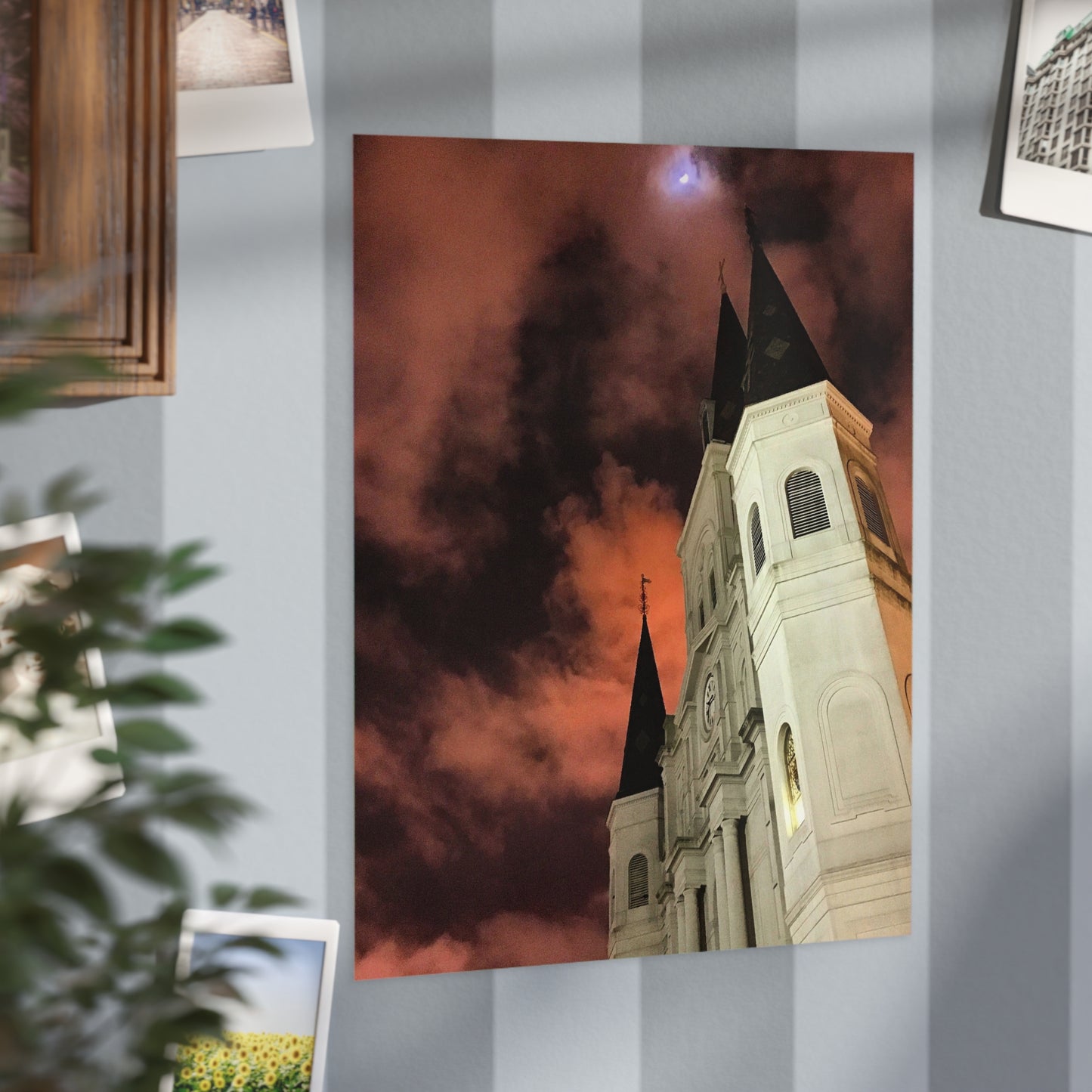 Moonrise Over St. Louis Paper Print