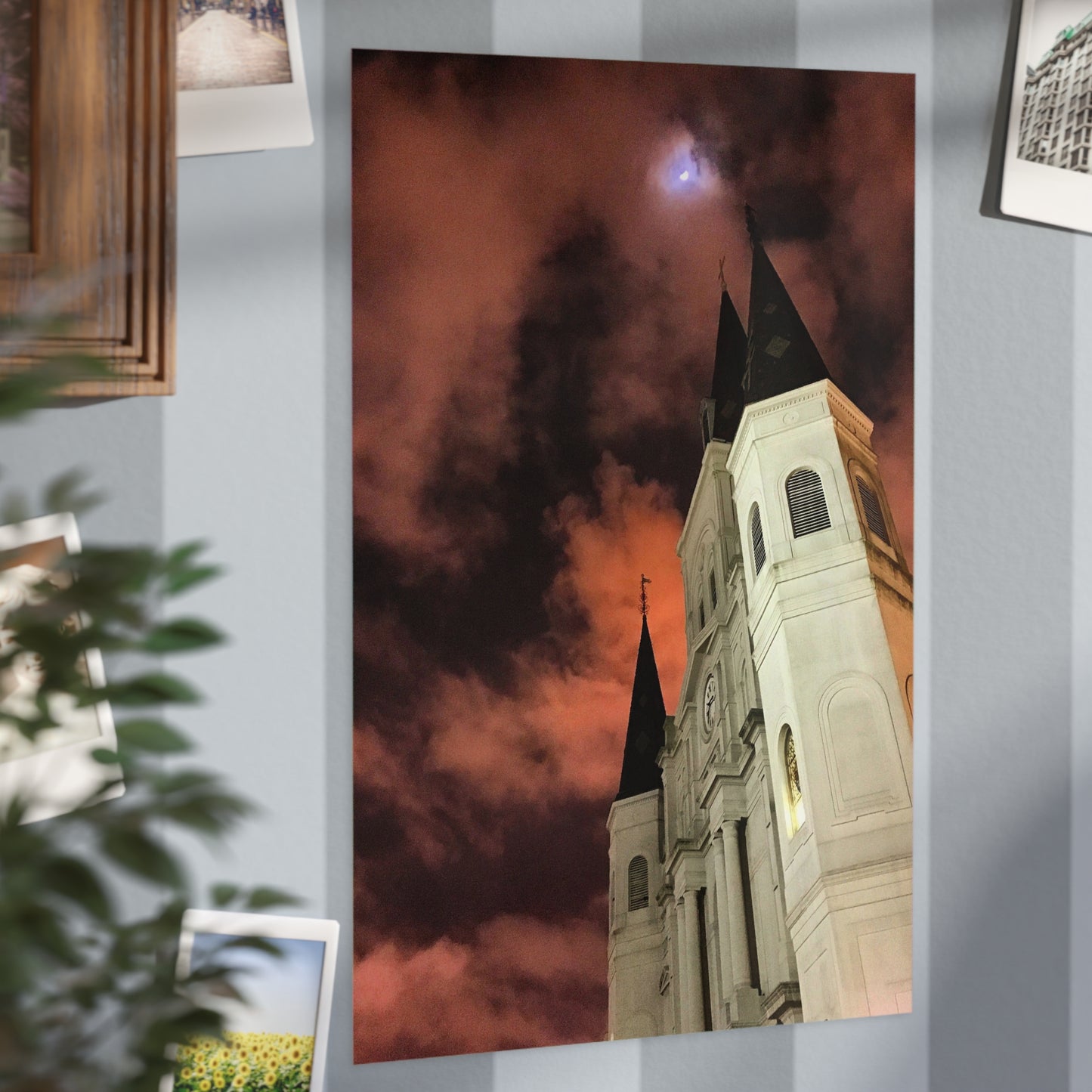 Moonrise Over St. Louis Paper Print
