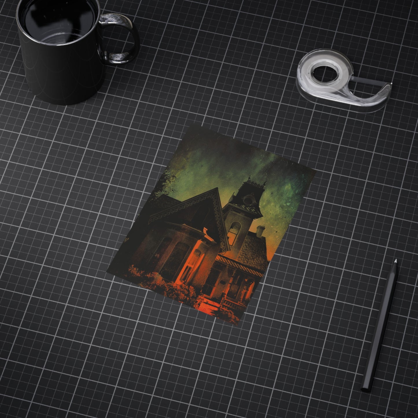 The Old House On The Left Paper Print