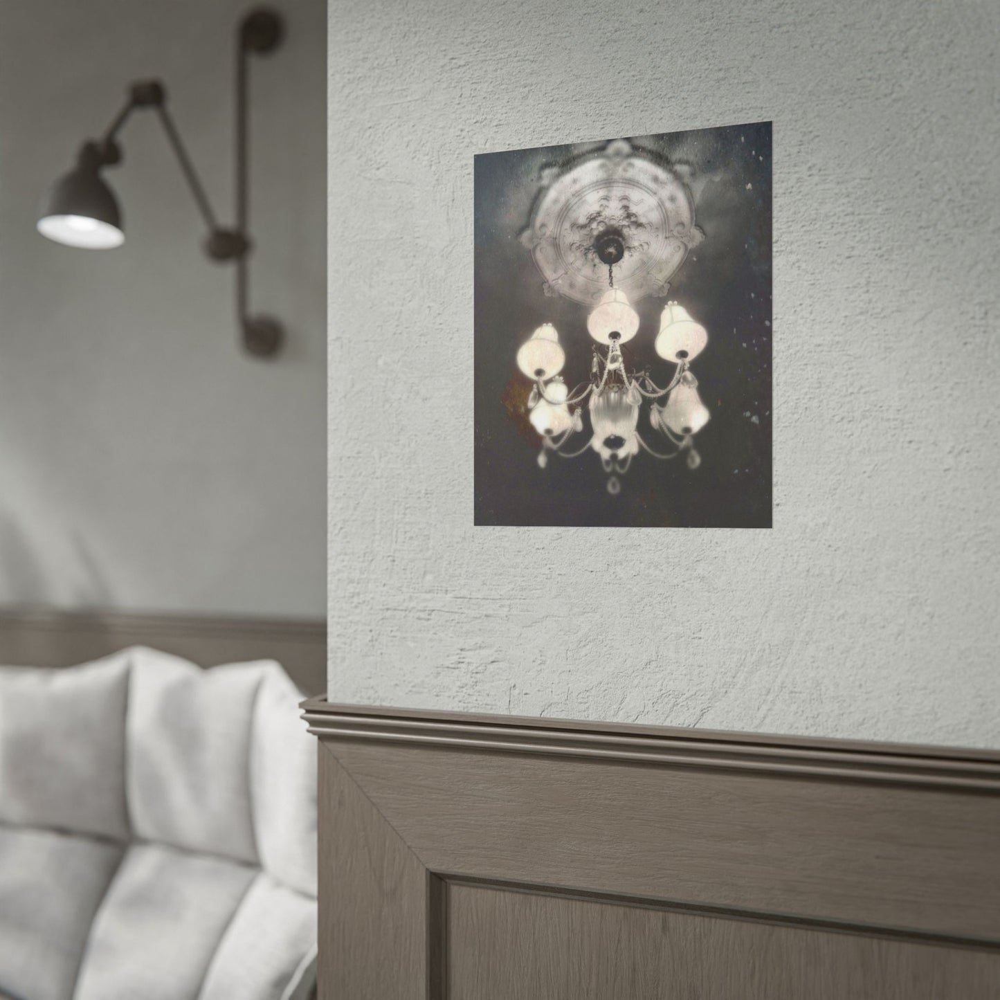 Haunted Chandelier Rolled Poster