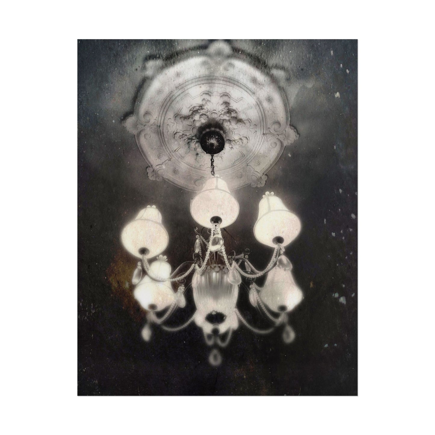 Haunted Chandelier Rolled Poster