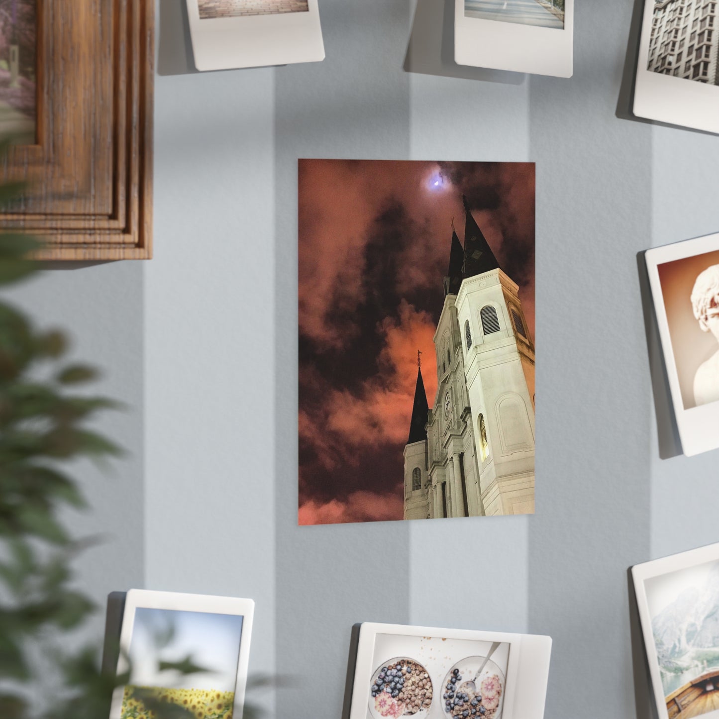 Moonrise Over St. Louis Paper Print