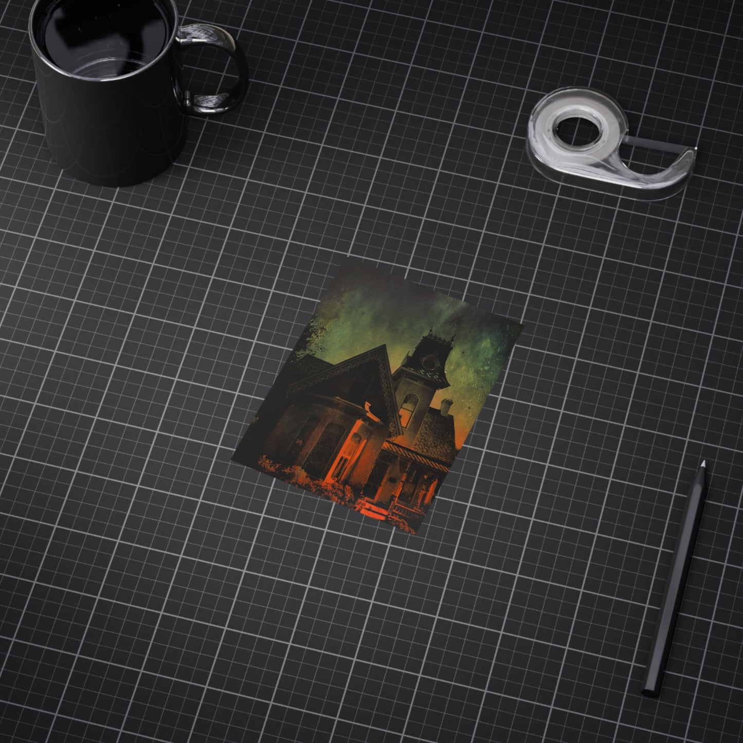 The Old House On The Left Paper Print