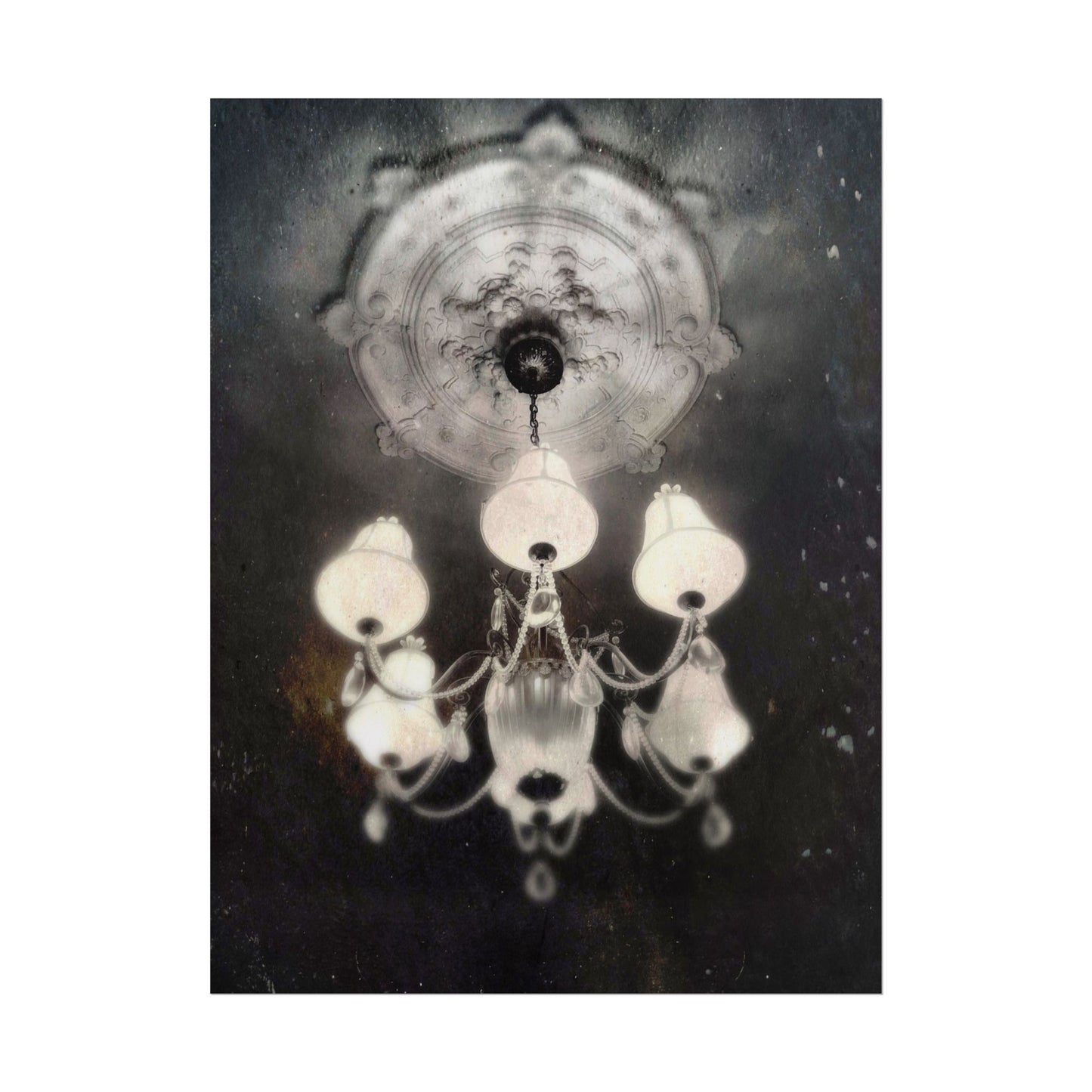 Haunted Chandelier Rolled Poster