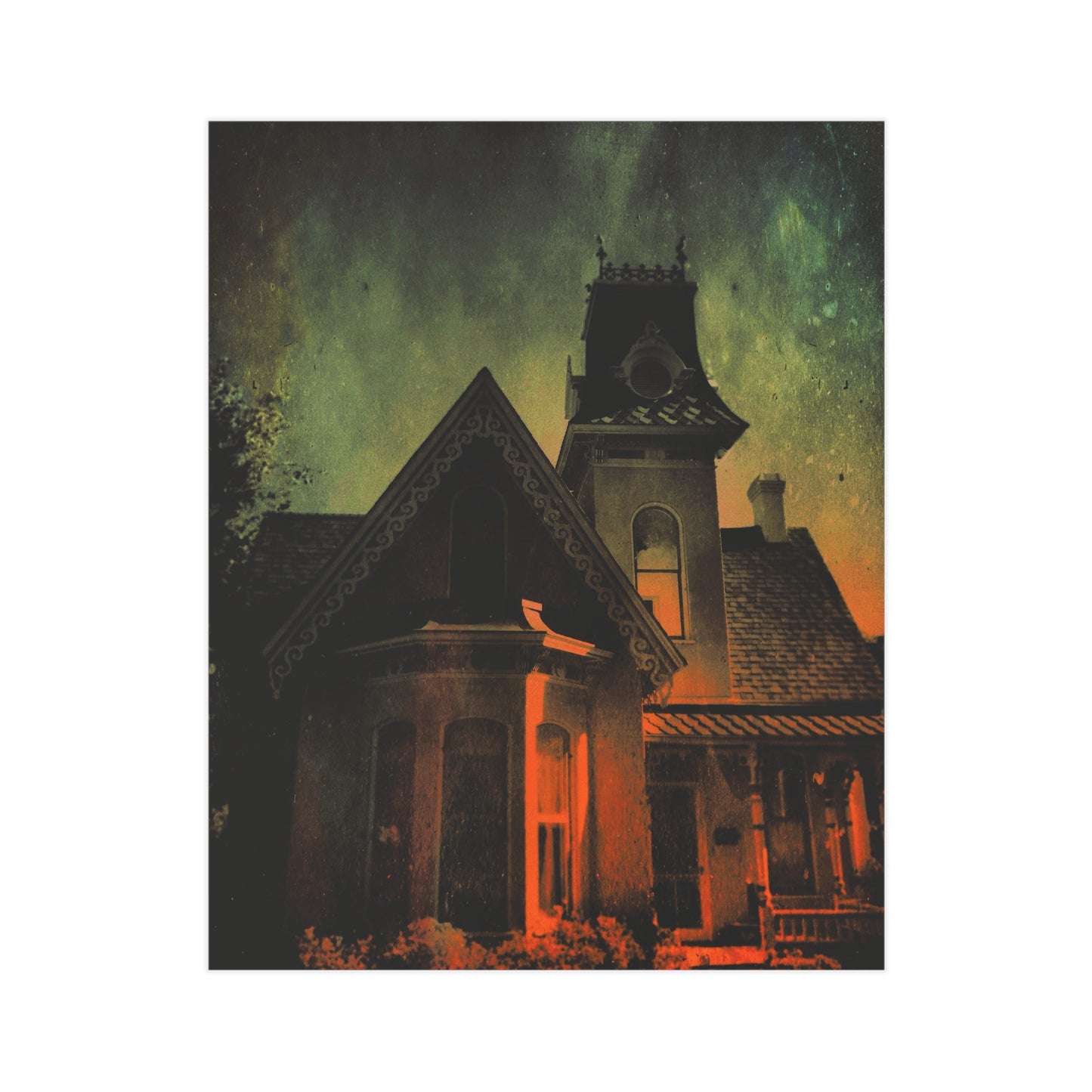 The Old House On The Left Paper Print