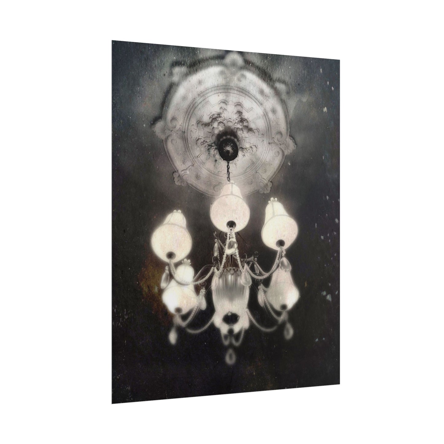 Haunted Chandelier Rolled Poster