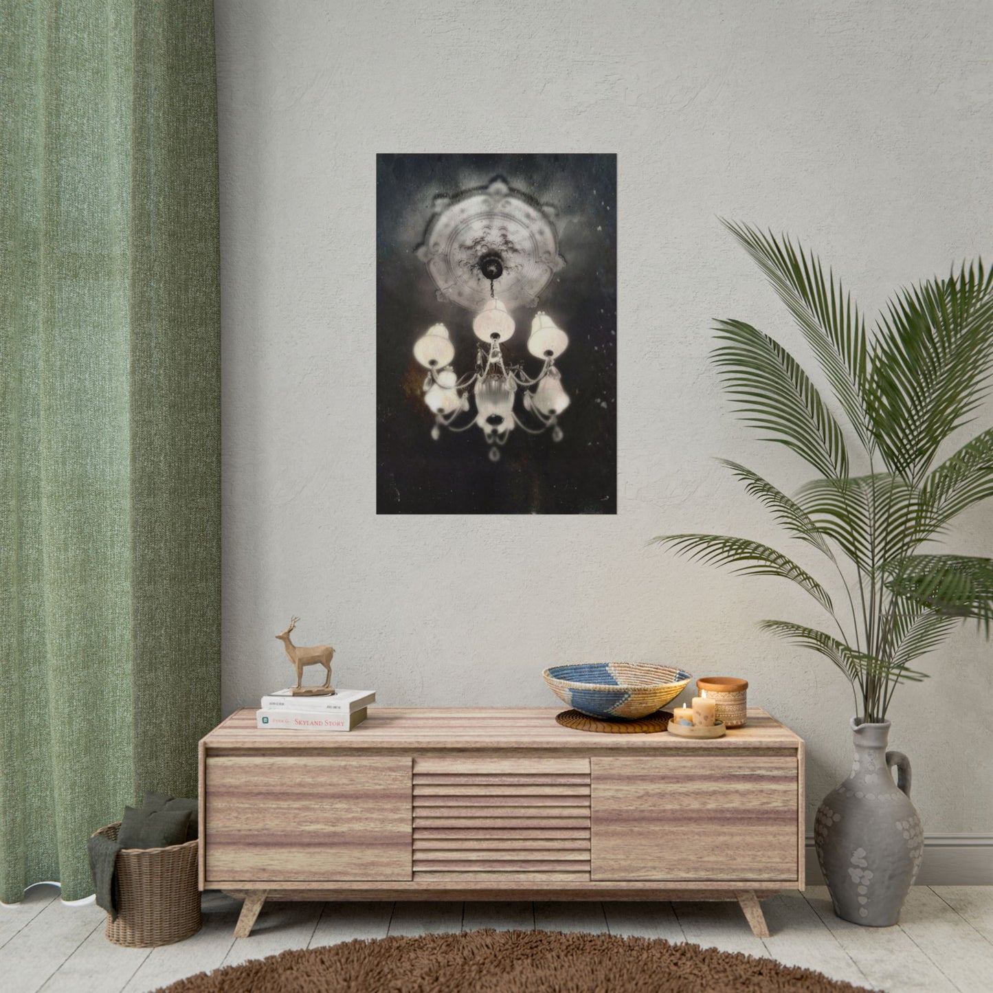 Haunted Chandelier Rolled Poster