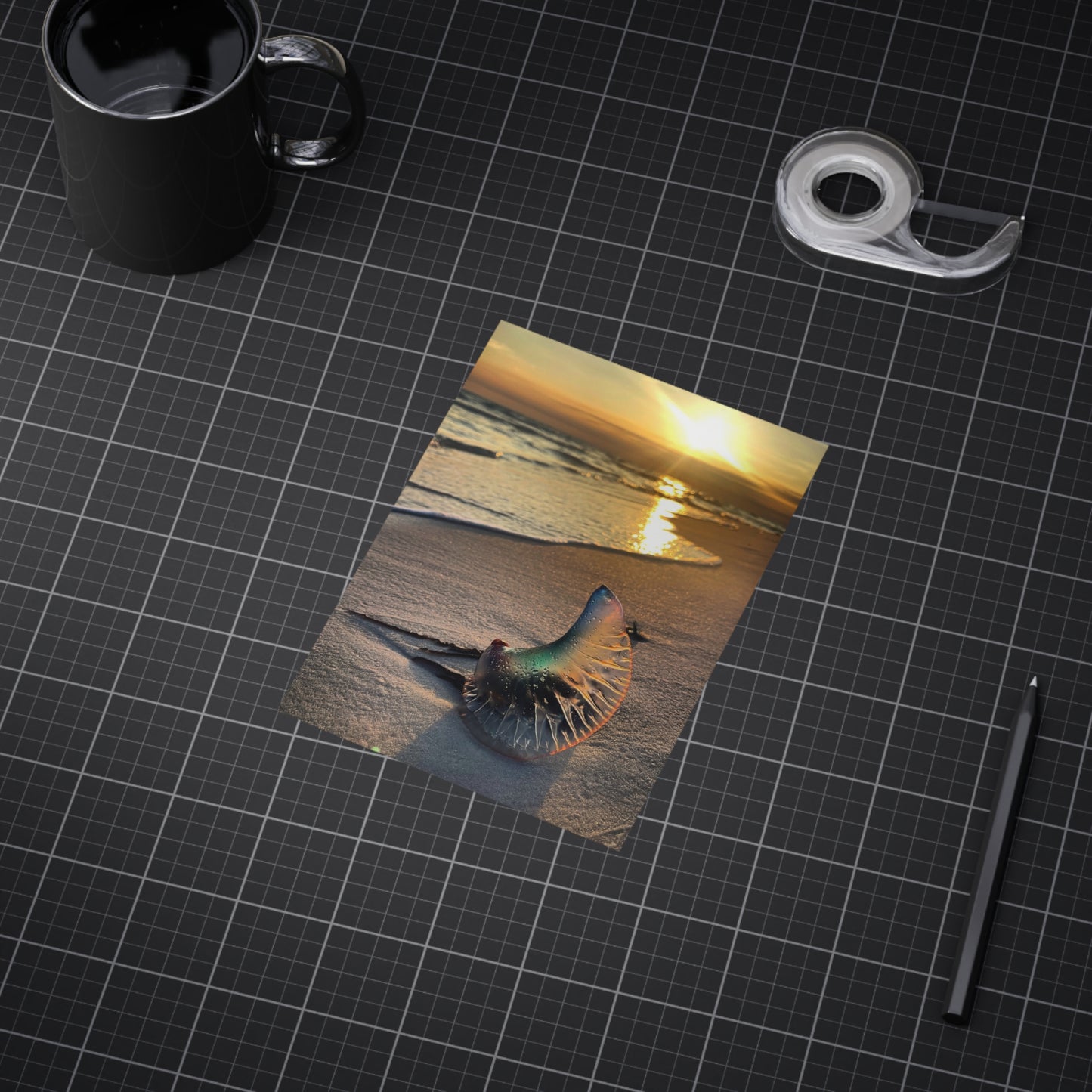 The Day The Moon Washed Ashore Paper Print