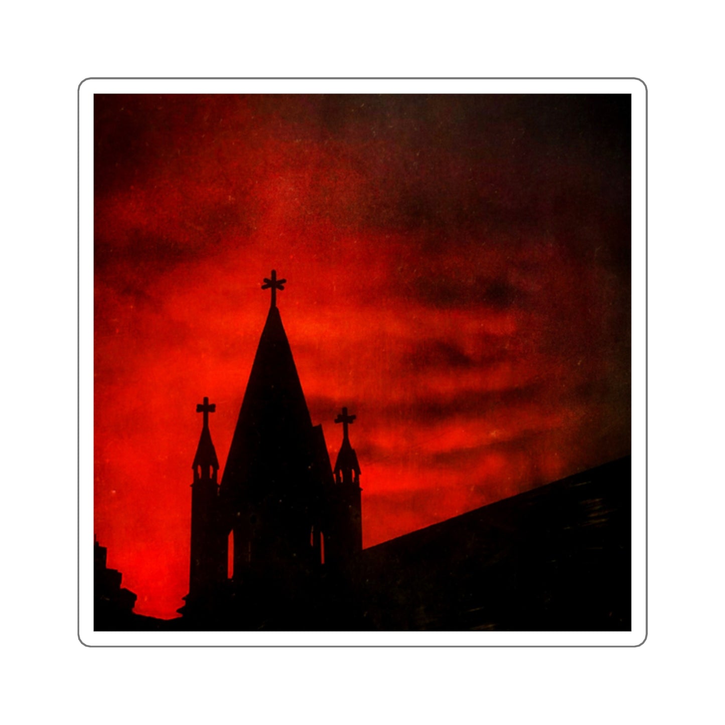 Blood Dusk Square Stickers
