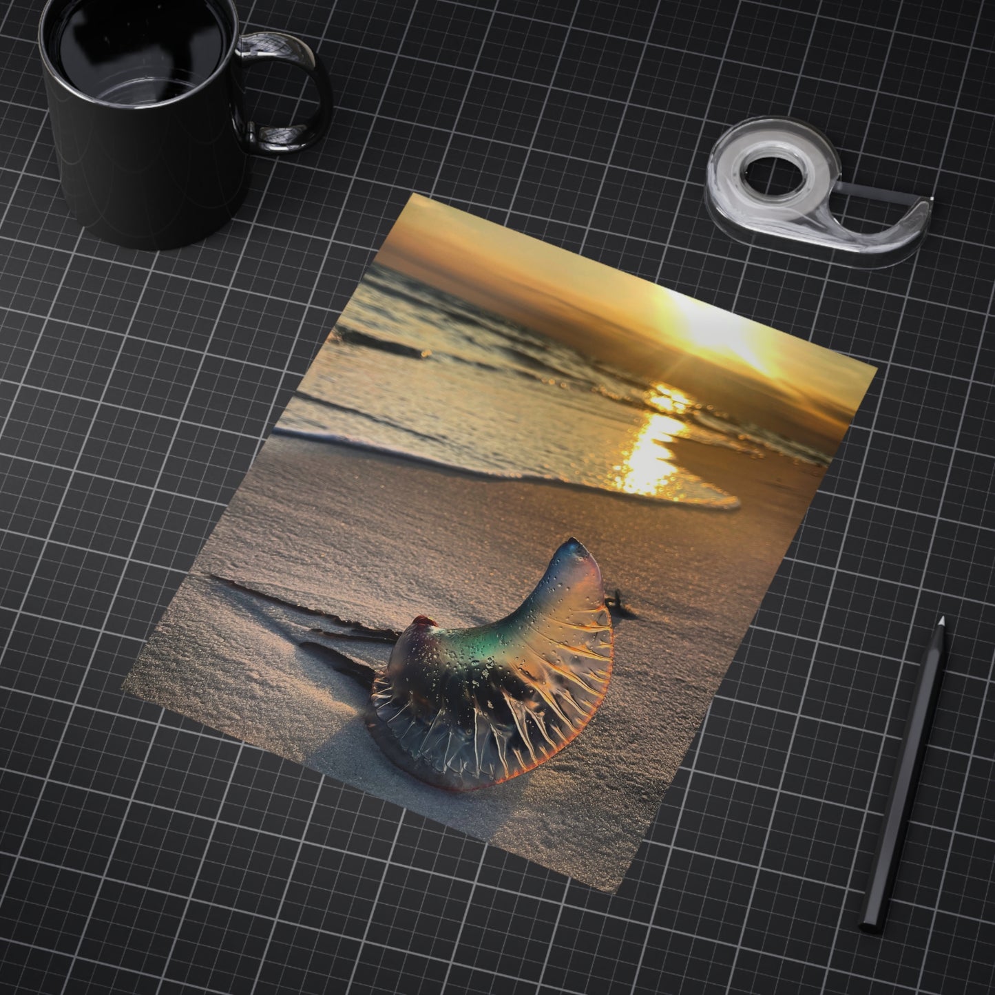 The Day The Moon Washed Ashore Paper Print