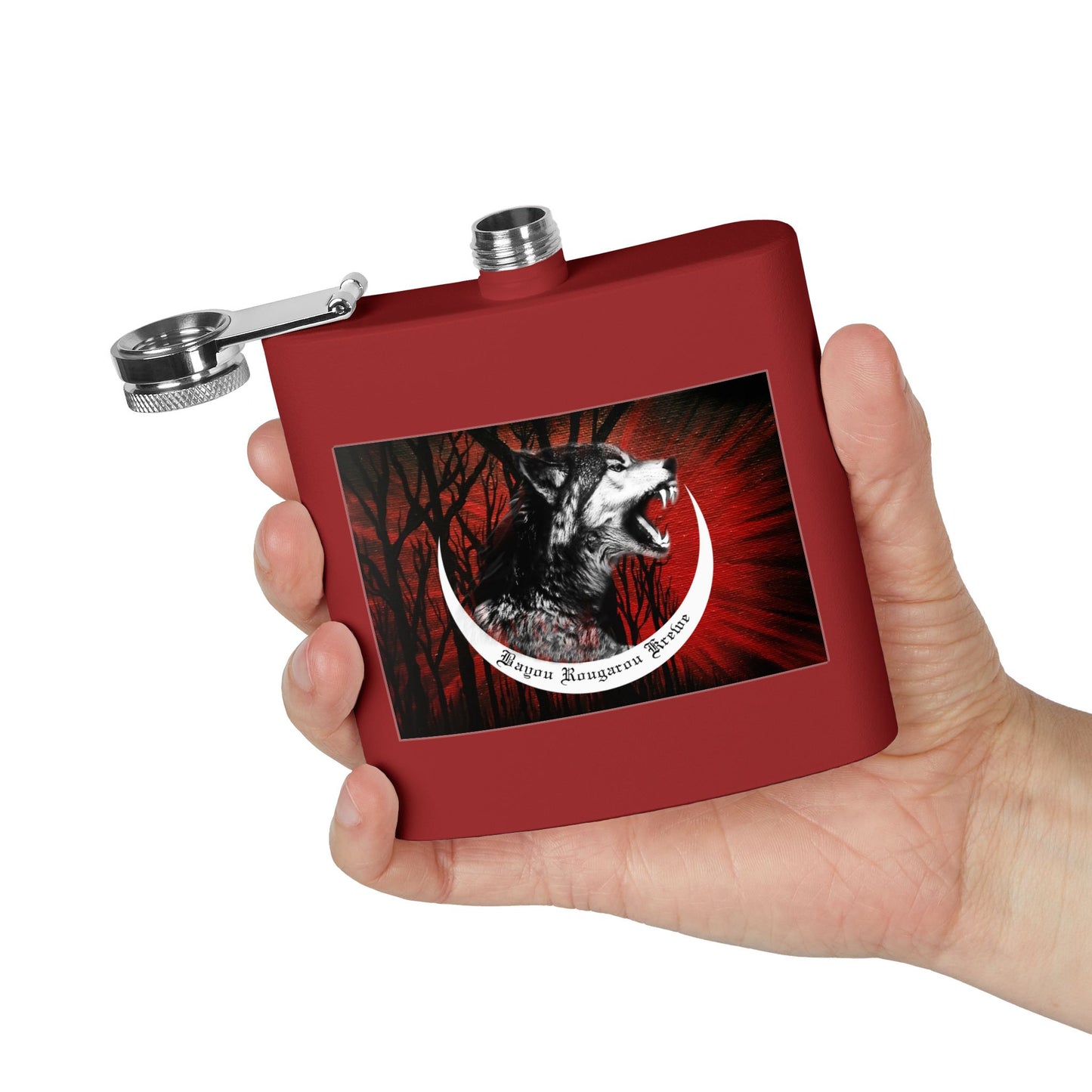 Bayou Rougarou Krewe Stainless Steel Flask, 6oz