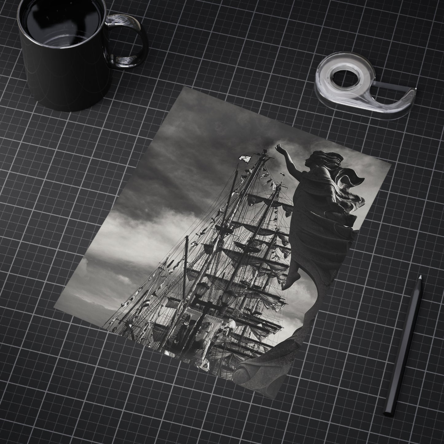 Hope and the Tall Ships Paper Print