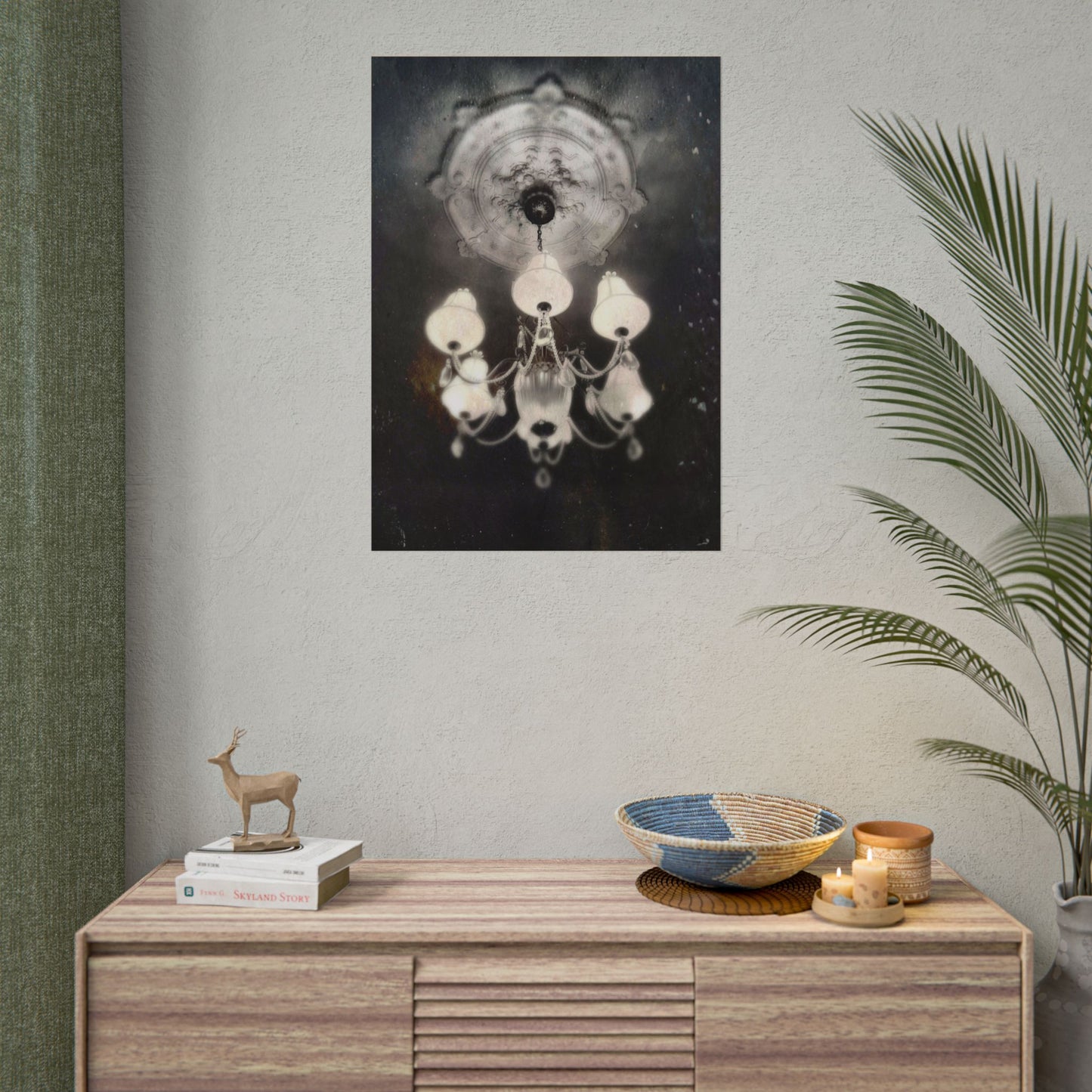 Haunted Chandelier Rolled Poster